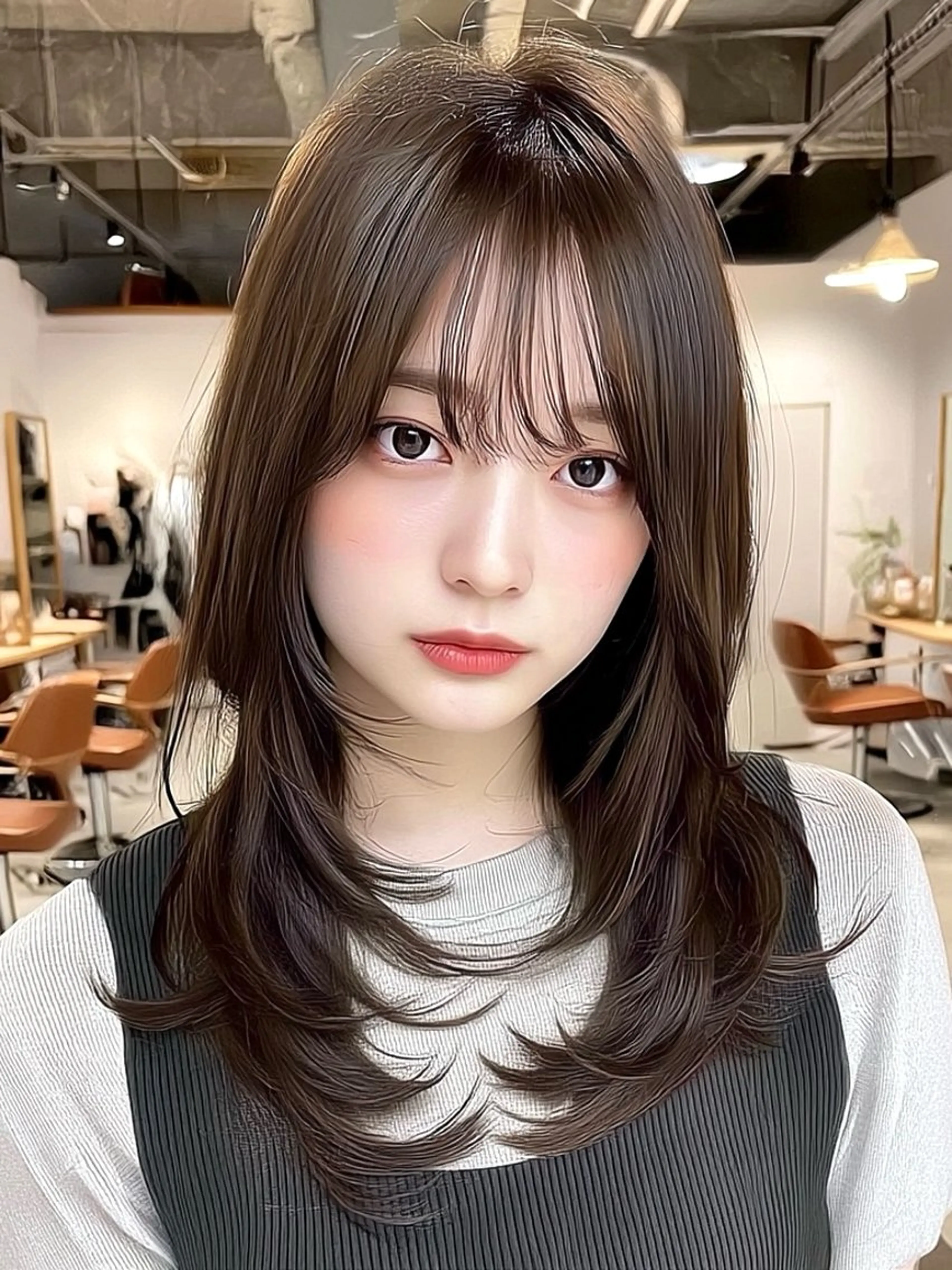 🌈1日1️⃣名様限定🌈似合わせ小顔カット＋髪質改善ストレート＋カラー+シルクトリートメント🍀の写真