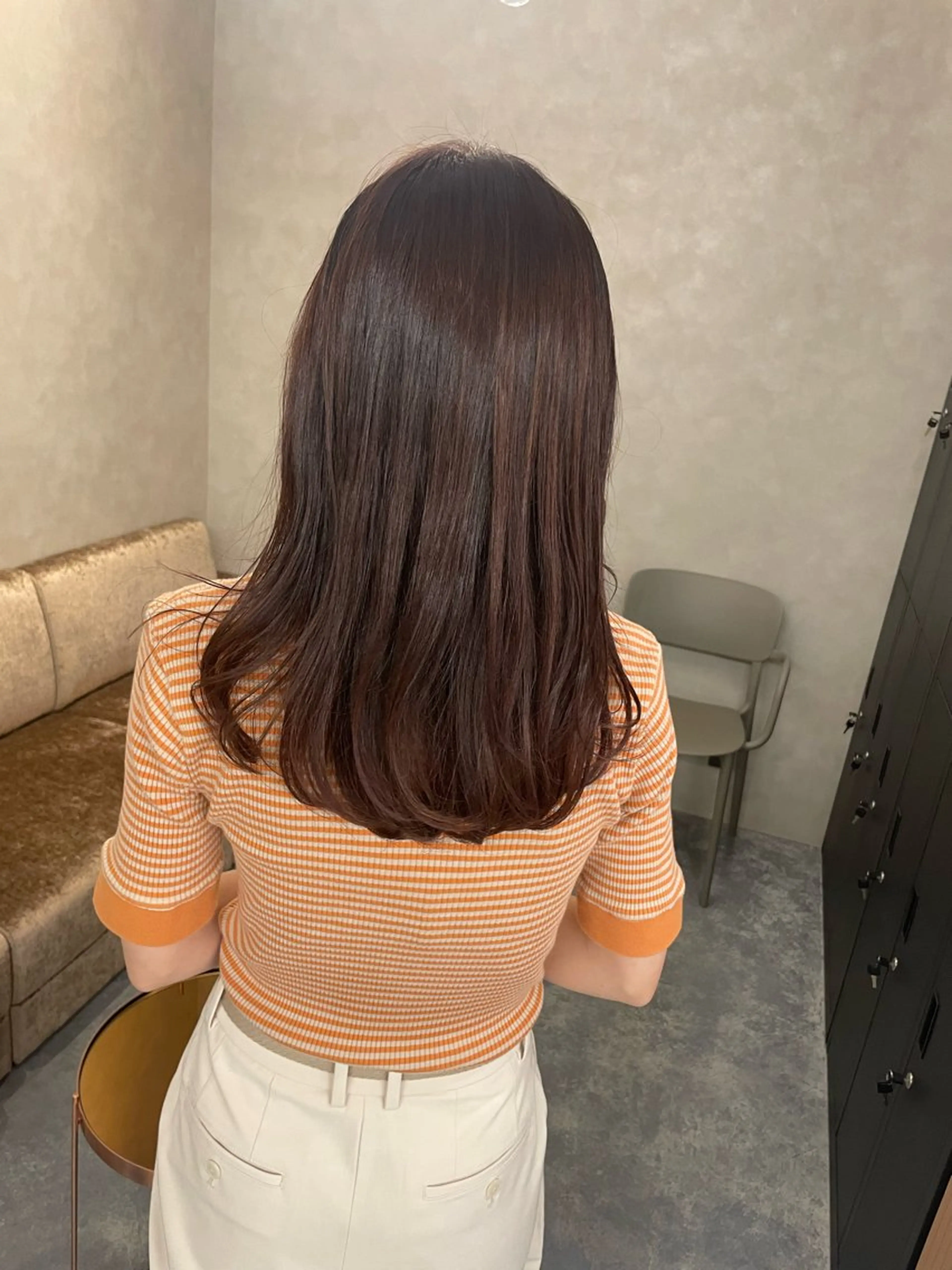 セミロング カラー ラベンダーカラー Hair history full frame所属・斎藤 勇のヘアスタイル