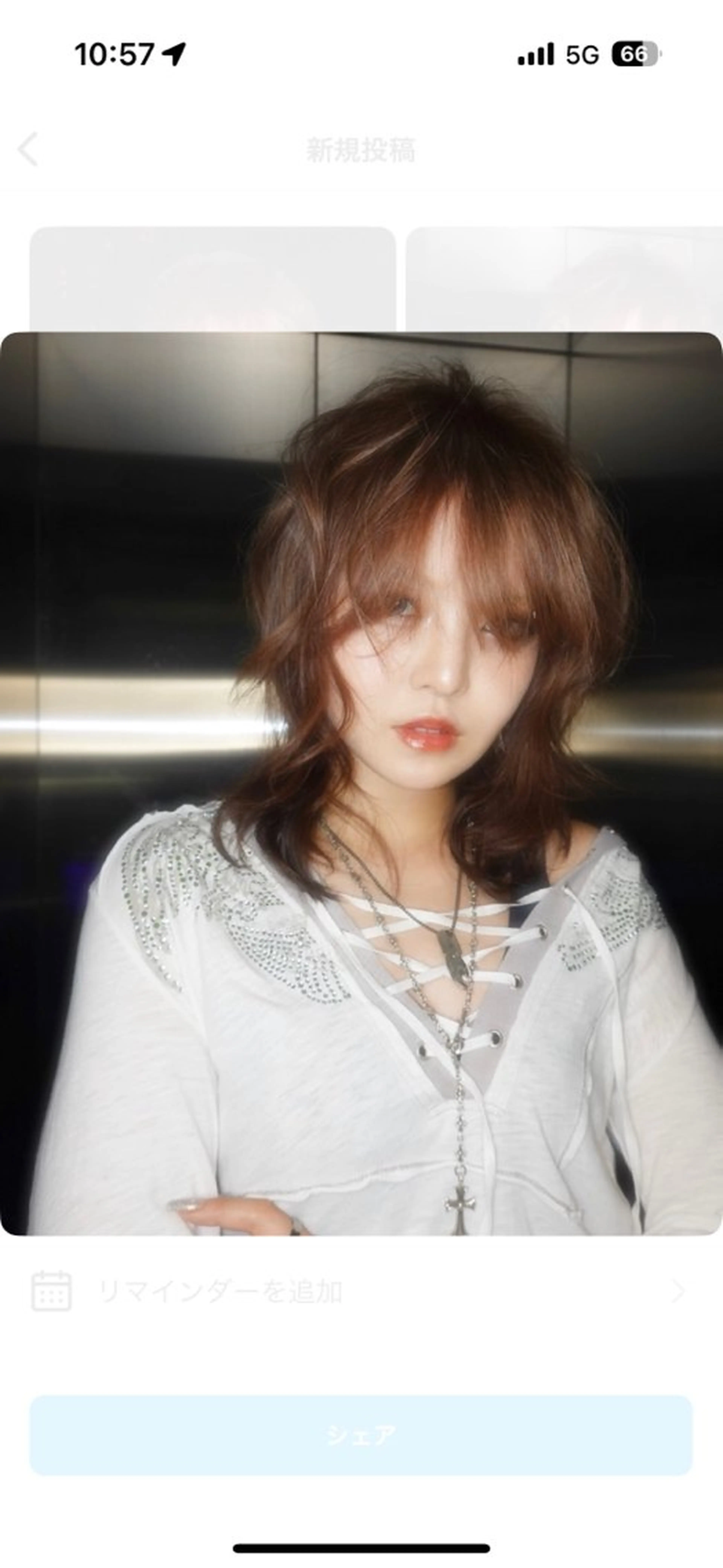 ミディアム カラー 小顔カット カット ヘアカラー bloc japon所属・ﾌﾞﾚｲｽﾞ˚✧₊⁎ ﾚｲﾔｰToriのヘアスタイル