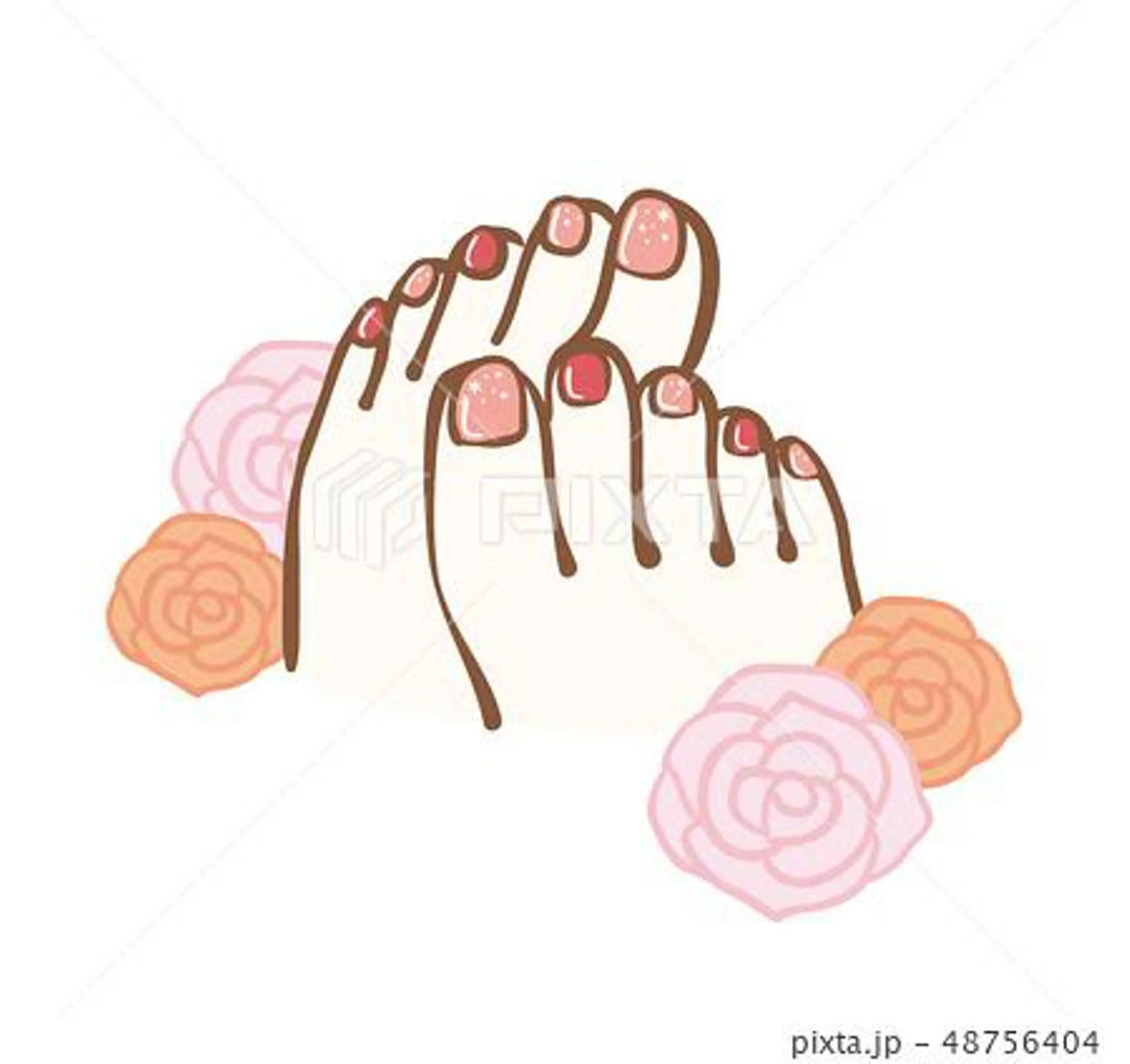 ネイル フットネイル ワンカラーネイル 松川 めぐみのネイルデザイン