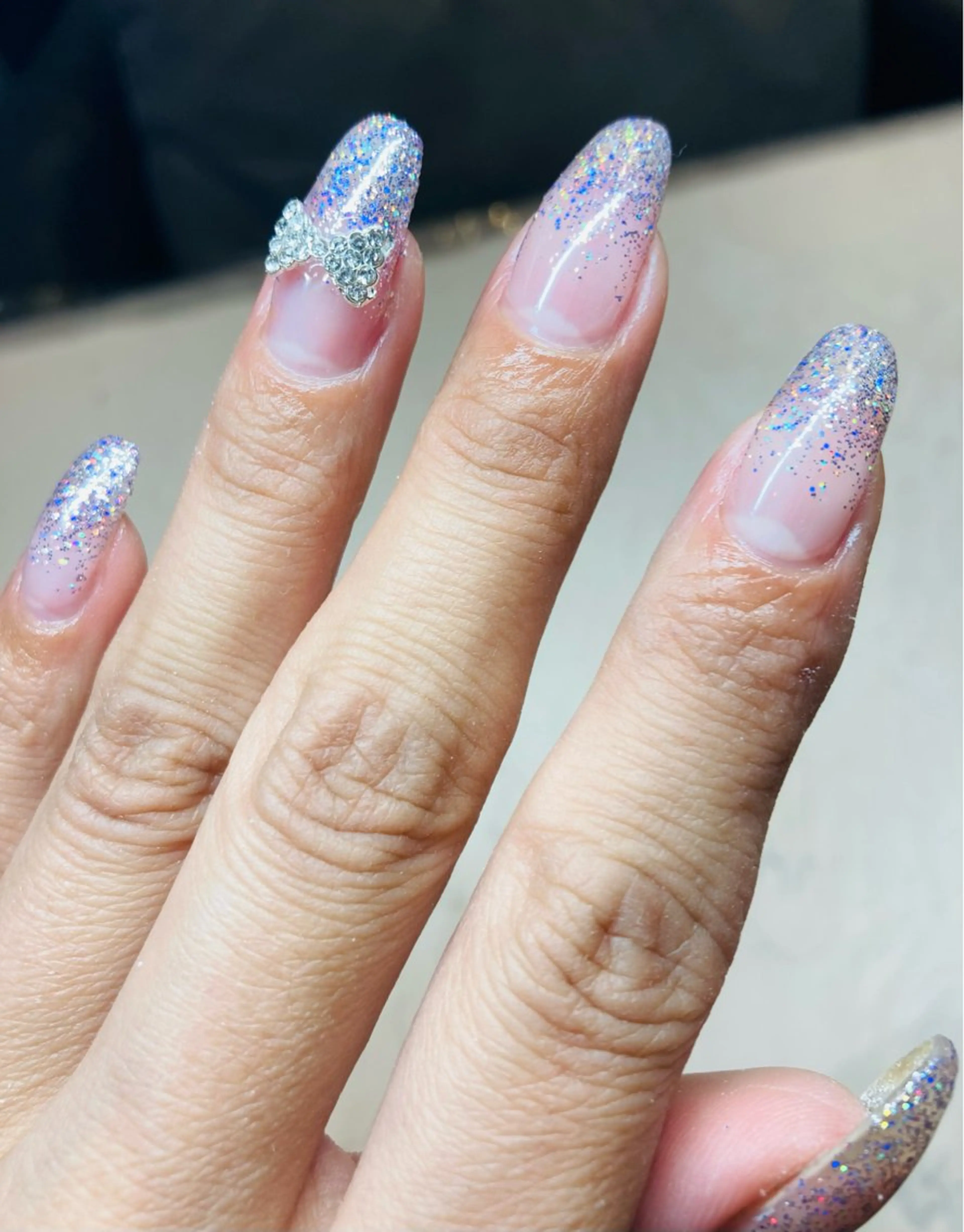 ネイル グラデーション ラメ(グリッター) ラメグラデーション ハンドネイル bois nail ボワネイル北巽のネイルデザイン