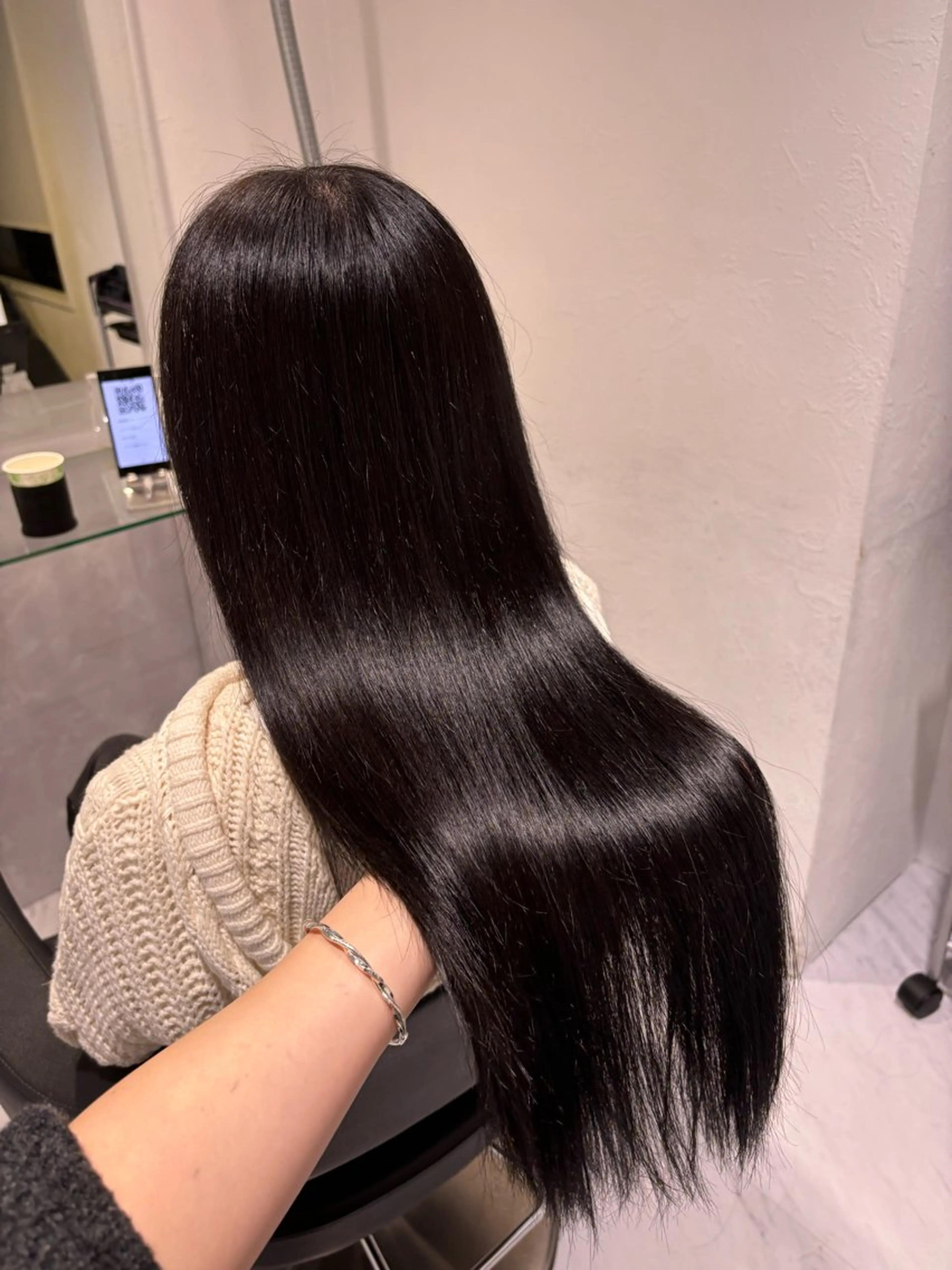 ロング カラー ヘアカラー トリートメント ヘッドスパ ヘアセット 表参道♡暗髪^ྀི 艶カラー♡アユミのヘアスタイル