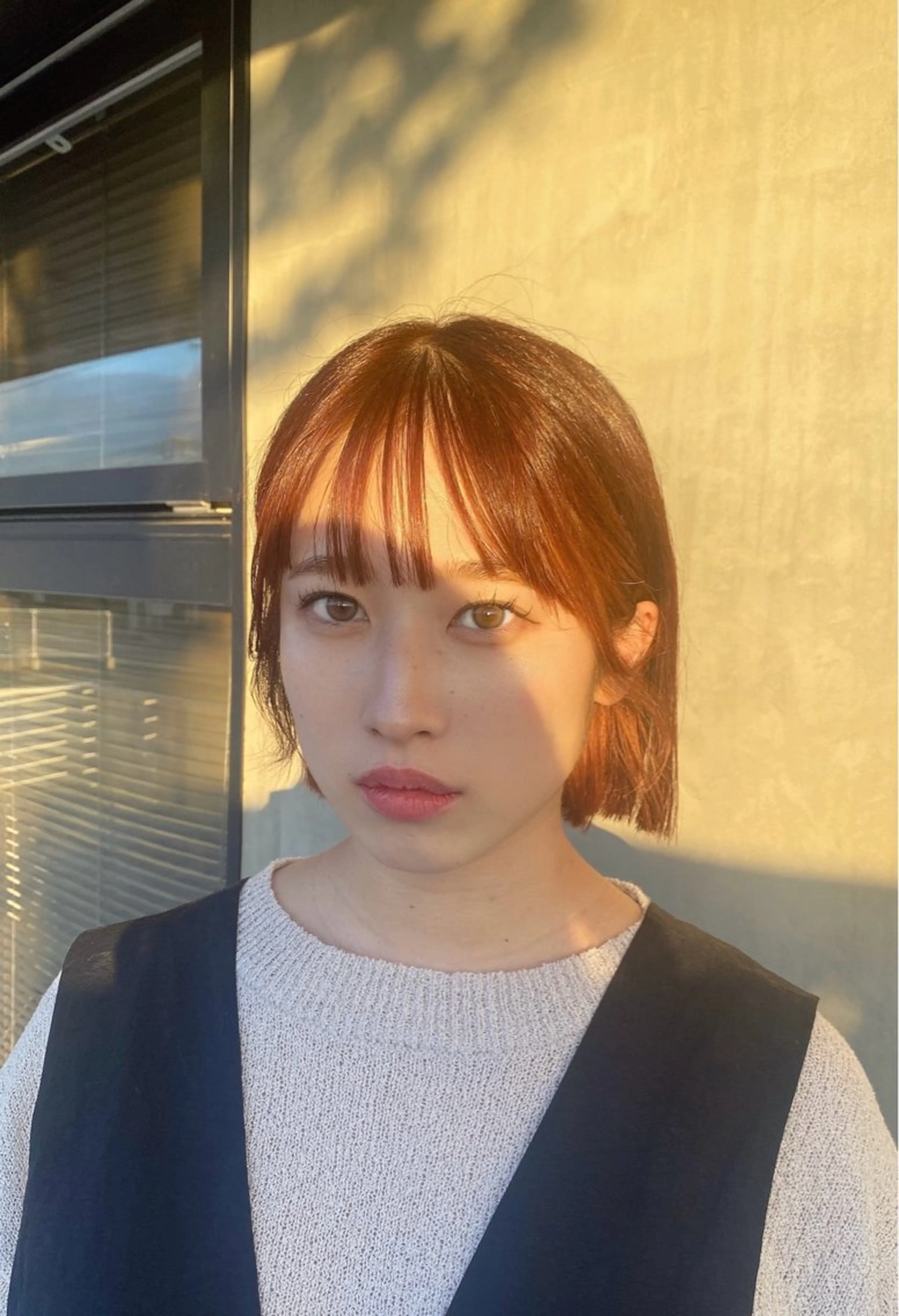 ショート カラー オレンジ ボブ ヘアカラー 韓国風hair💕 Kanonのヘアスタイル