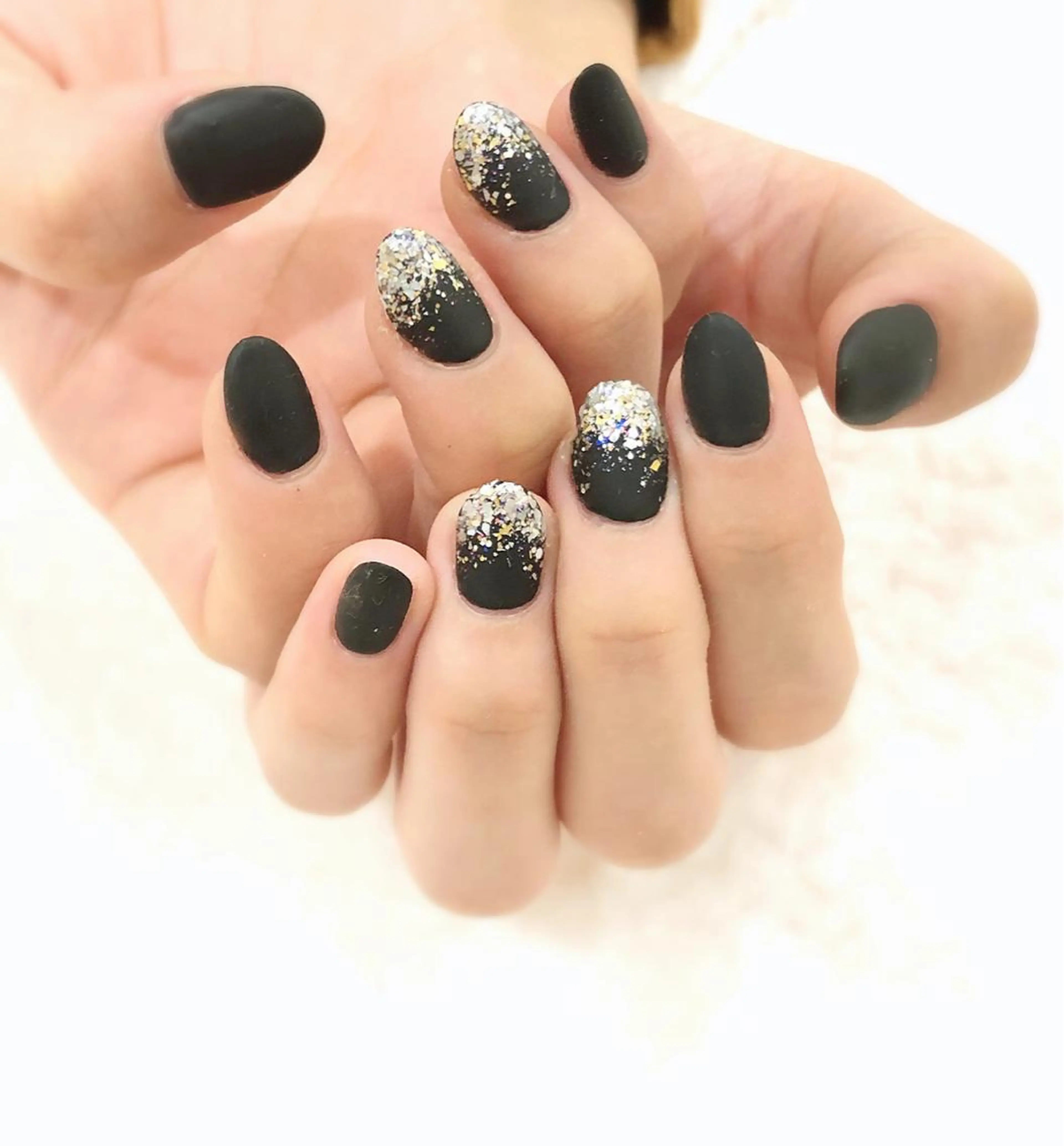 ネイル ラメ(グリッター) マットネイル nail salon Regaosのネイルデザイン