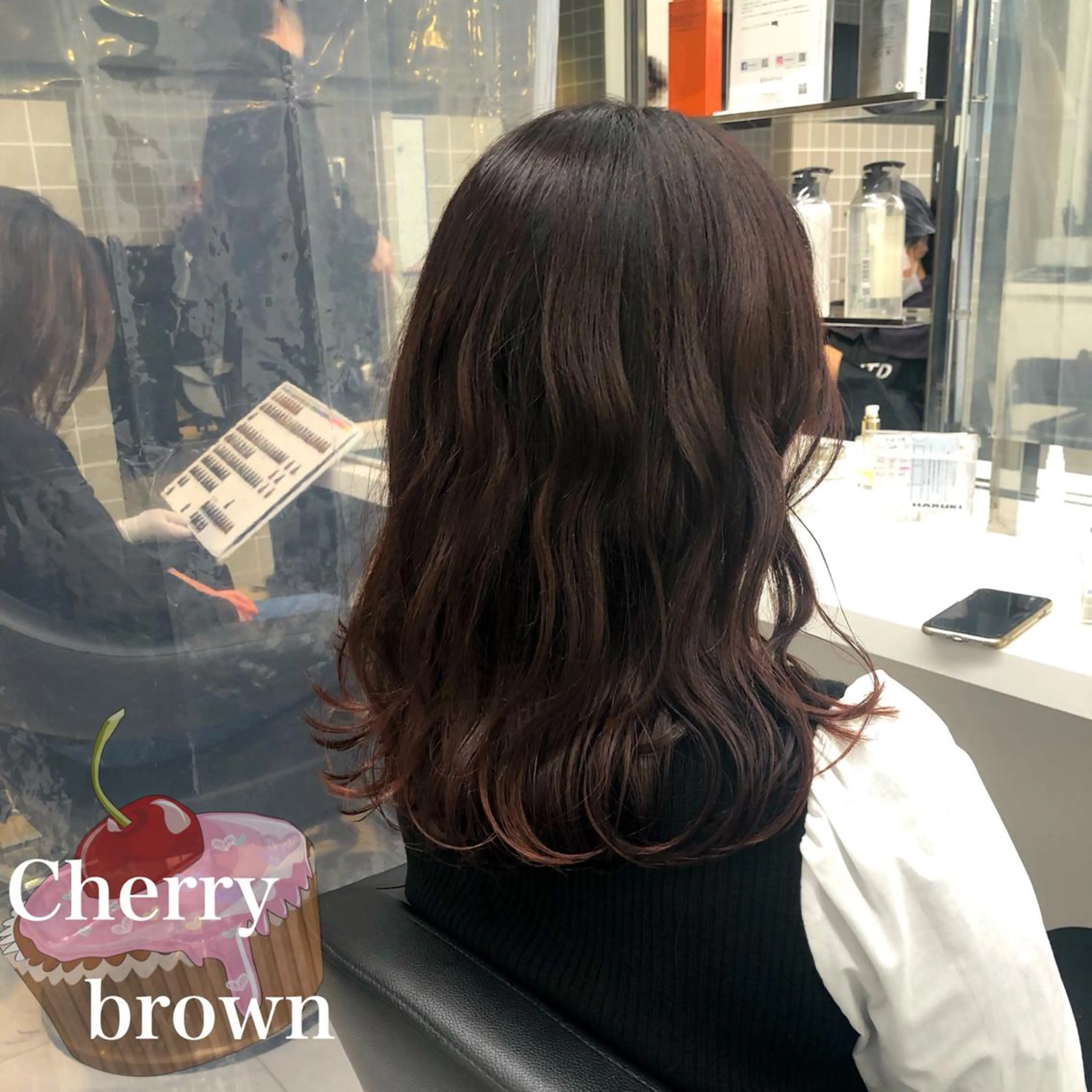 ミディアム カラー パーマ ヘアアレンジ キッズ ネイル マツエク・マツパ 🦋透明感グレージュ /韓国レイヤー🦋のヘアスタイル