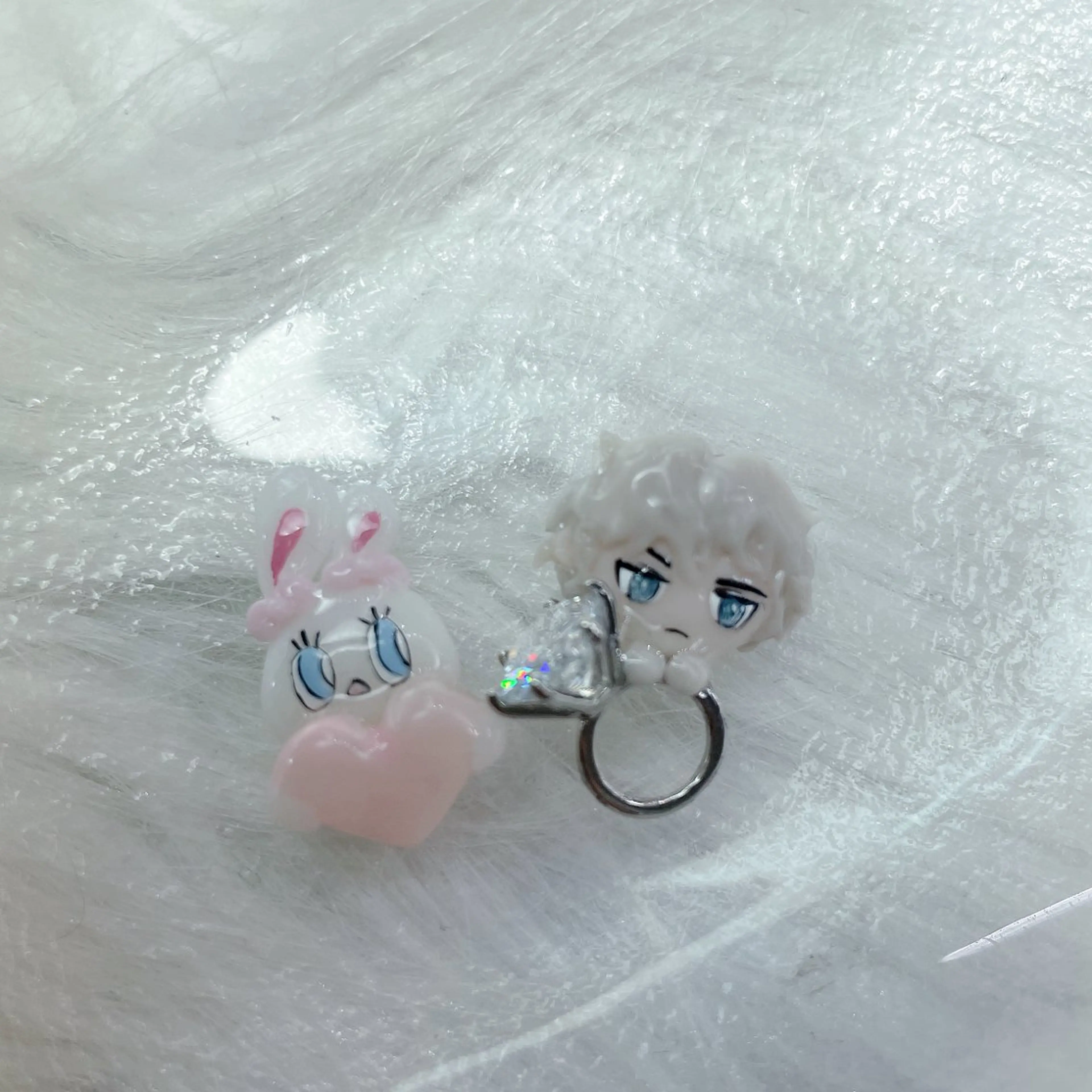 ネイル オーロラネイル 成人式 フレンチネイル ハート 韓国ネイル Melody Nail所属・Melody 3D/スカルプ専門店のネイルデザイン