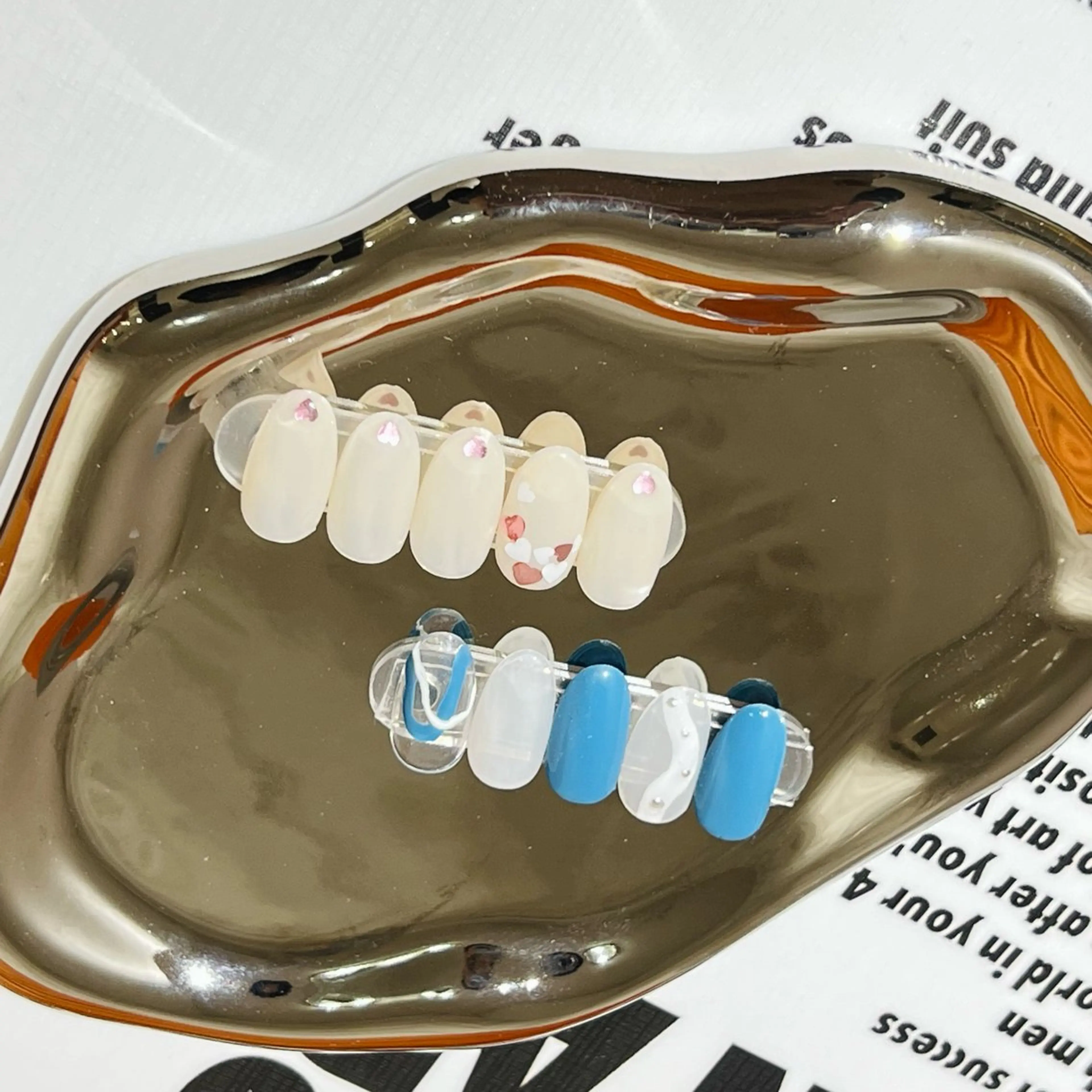 ネイル アートネイル フラッシュネイル フレンチネイル ジェルネイル ガラスフレンチ You&Me Yukiのネイルデザイン