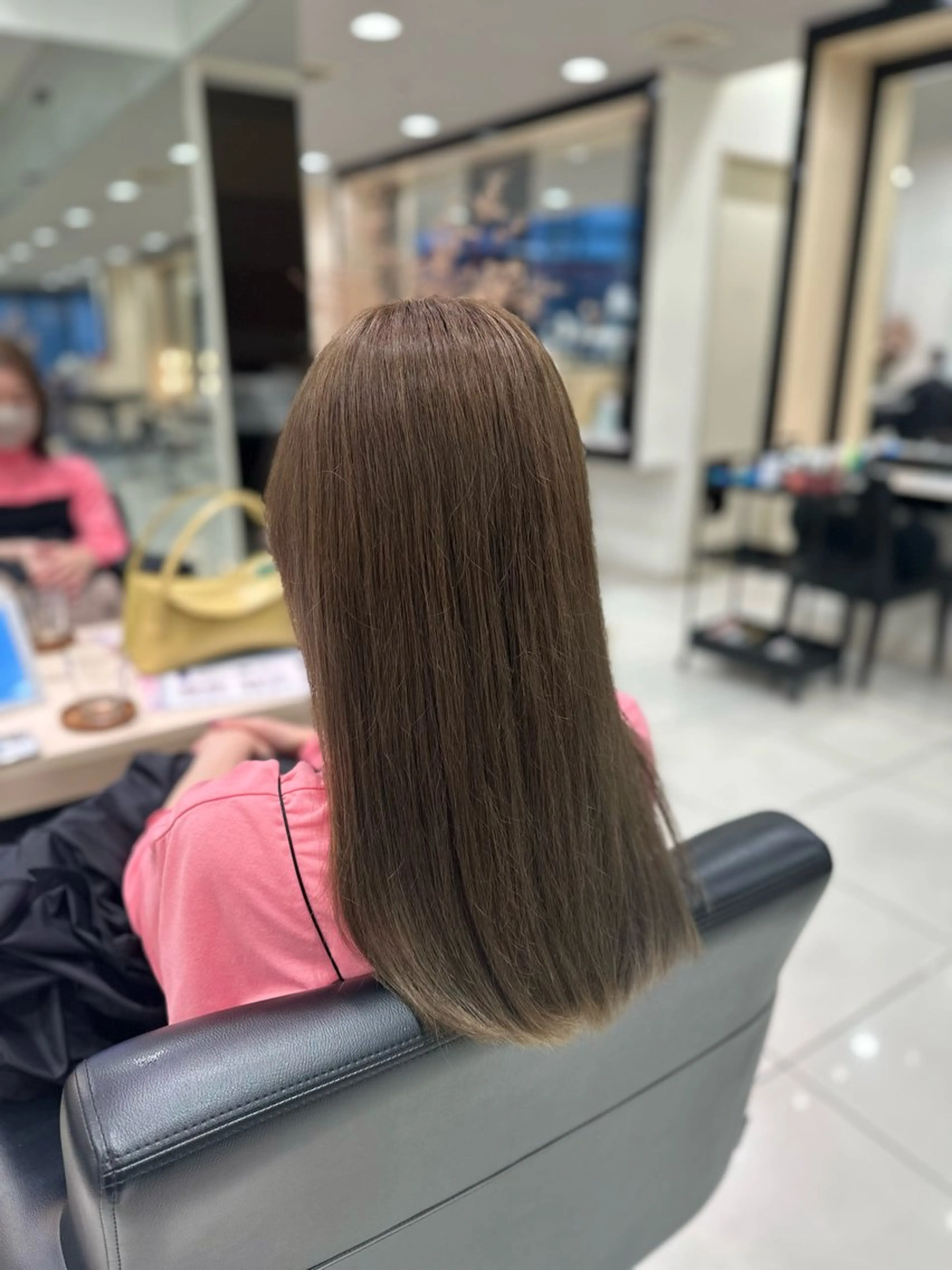 セミロング アッシュ ヘアカラー クロスパーマ/うる艶 カラー/Kurumiのヘアスタイル