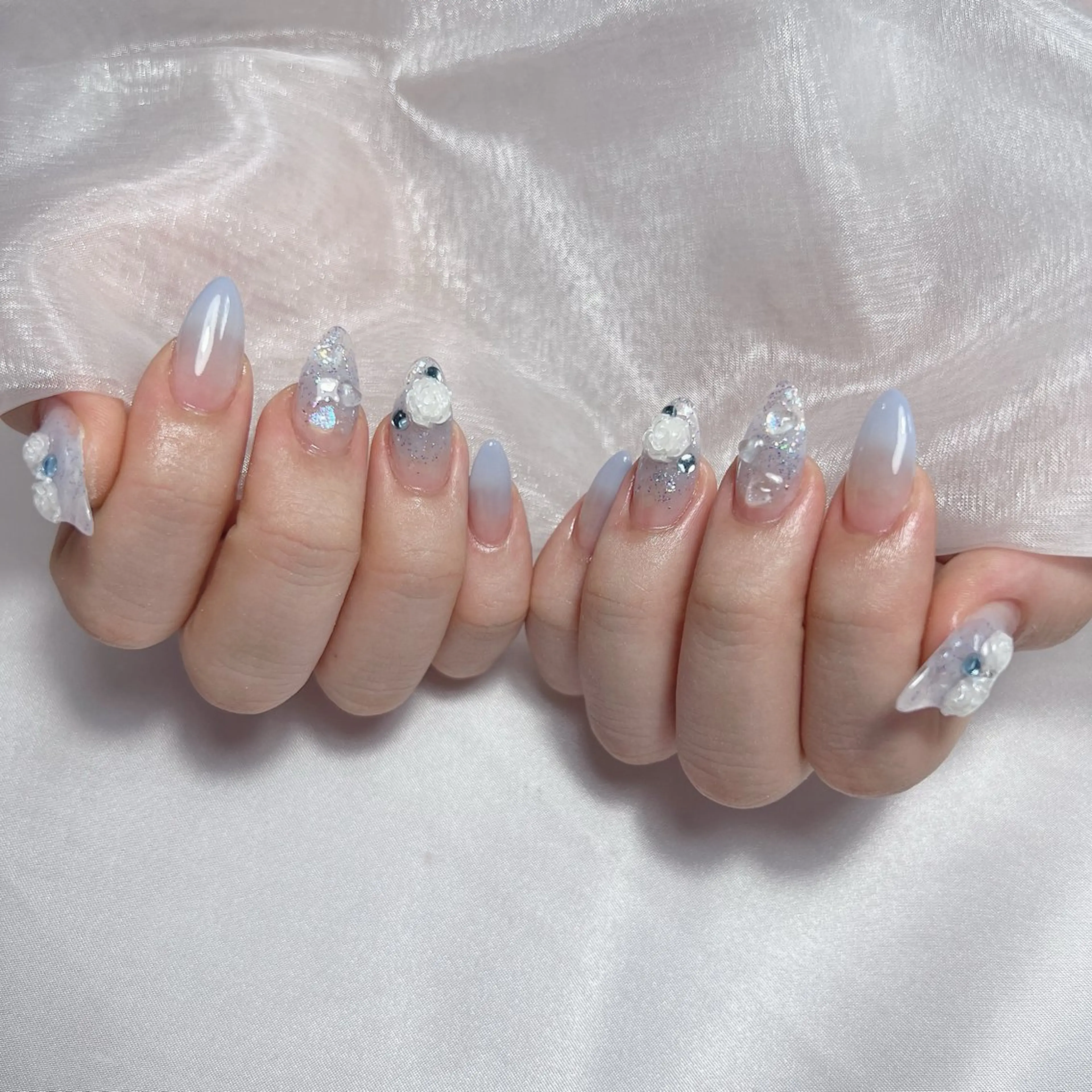 ネイル ジェルネイル 韓国ネイル ラメ(グリッター) マグネットネイル ミラーネイル ハンドネイル -nail salon-Reward所属・nail salon Rewardのネイルデザイン