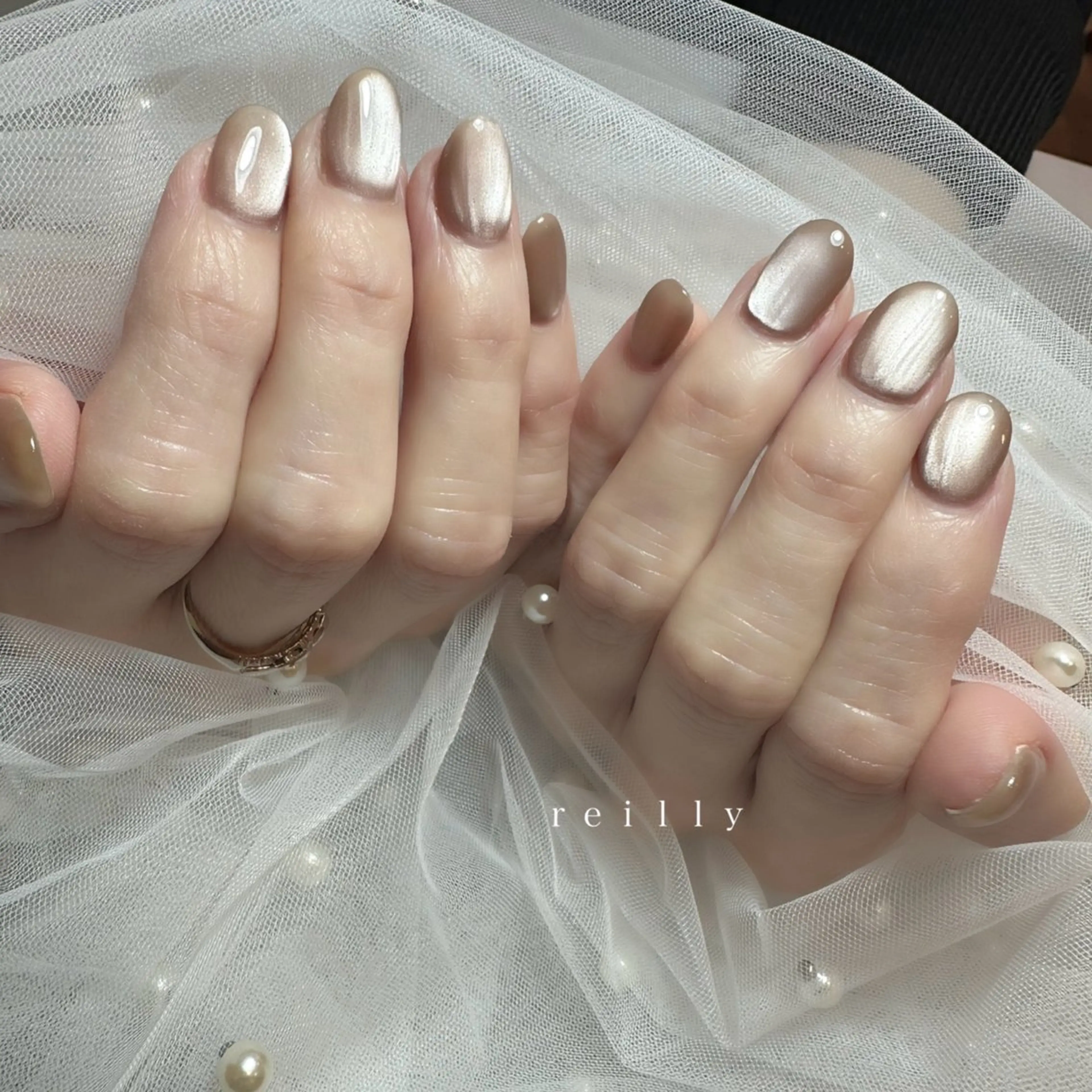 ネイル チークネイル 長さ出し フットネイル フレンチネイル ジェルネイル ハンドネイル Reilly nail.所属・Reillynail レイリーネイルのネイルデザイン