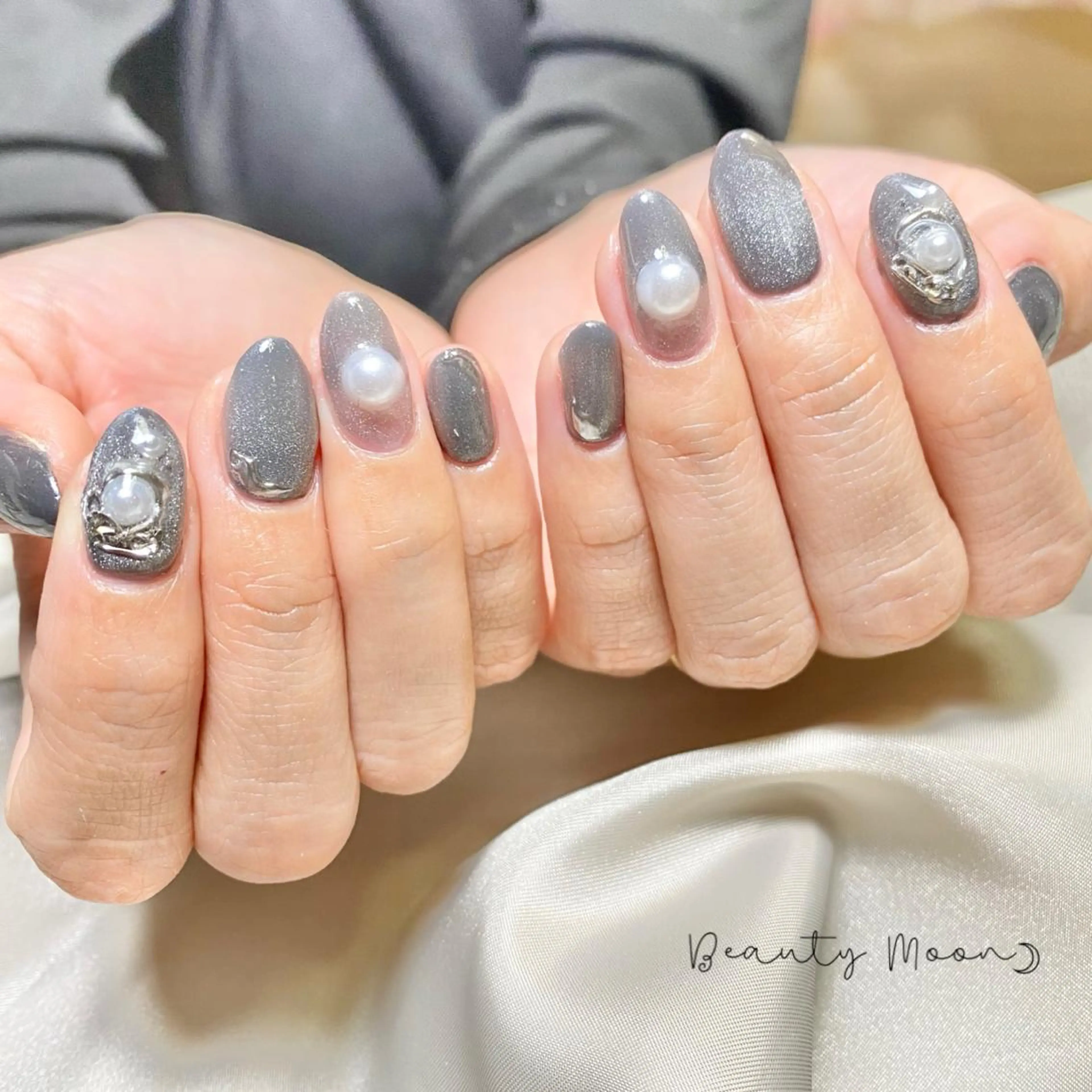 ネイル マグネットネイル beauty ☪︎moonのネイルデザイン