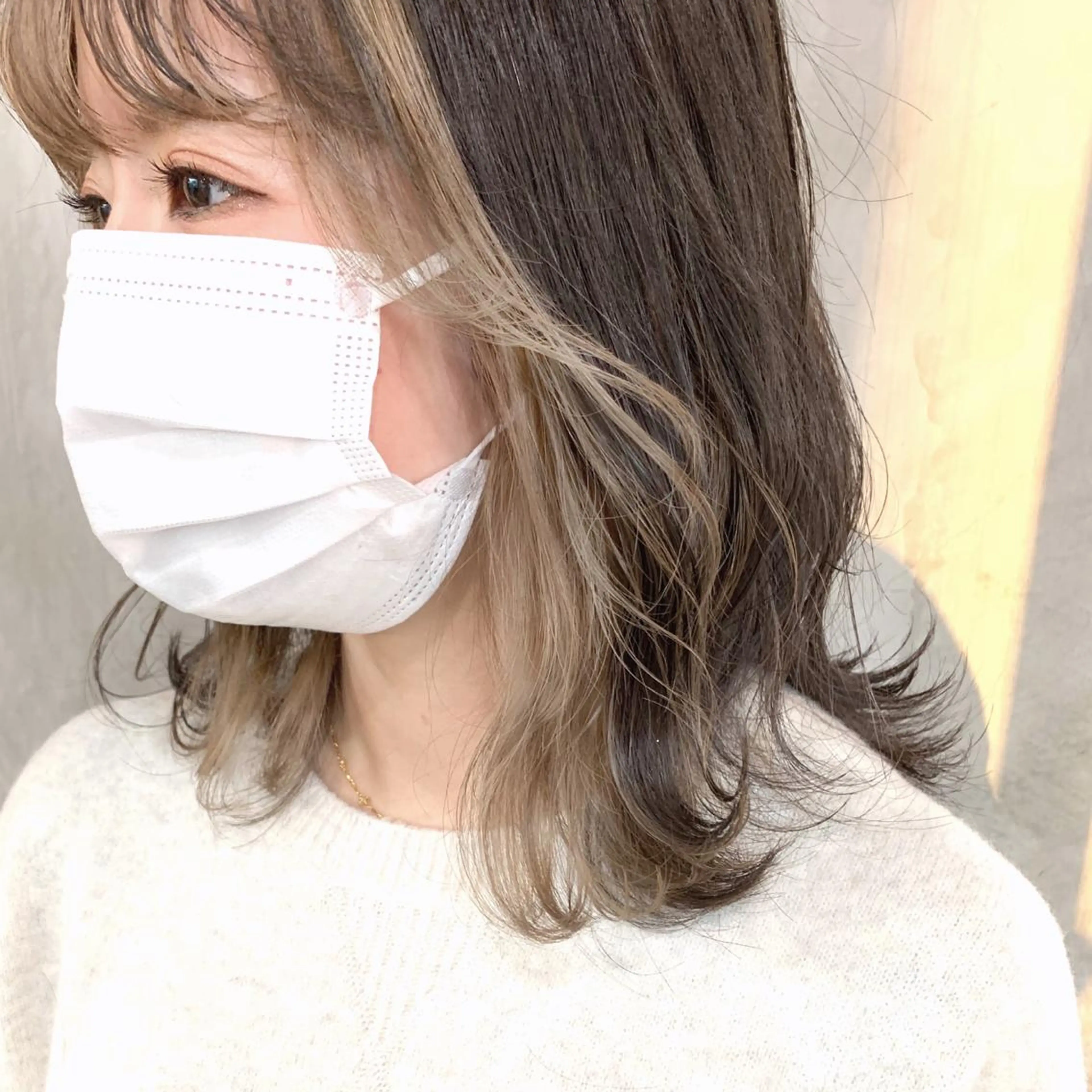 ミディアム カラー SAKURA 原宿所属・なかの たくみのヘアスタイル