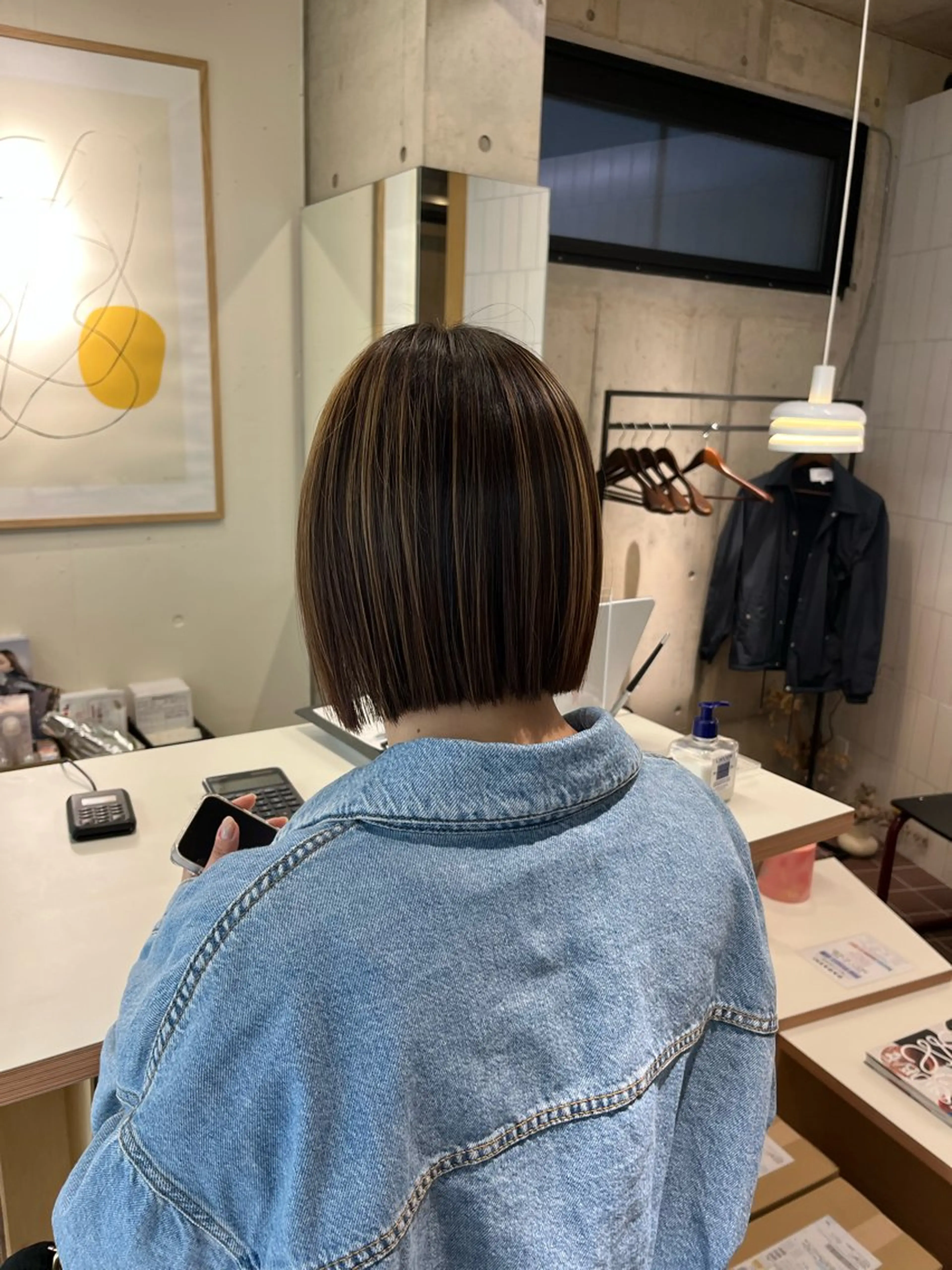 ショート ボブ カット ヘアカラー トリートメント nagi所属・横田直也／韓国風 レイヤーカット／千種のヘアスタイル