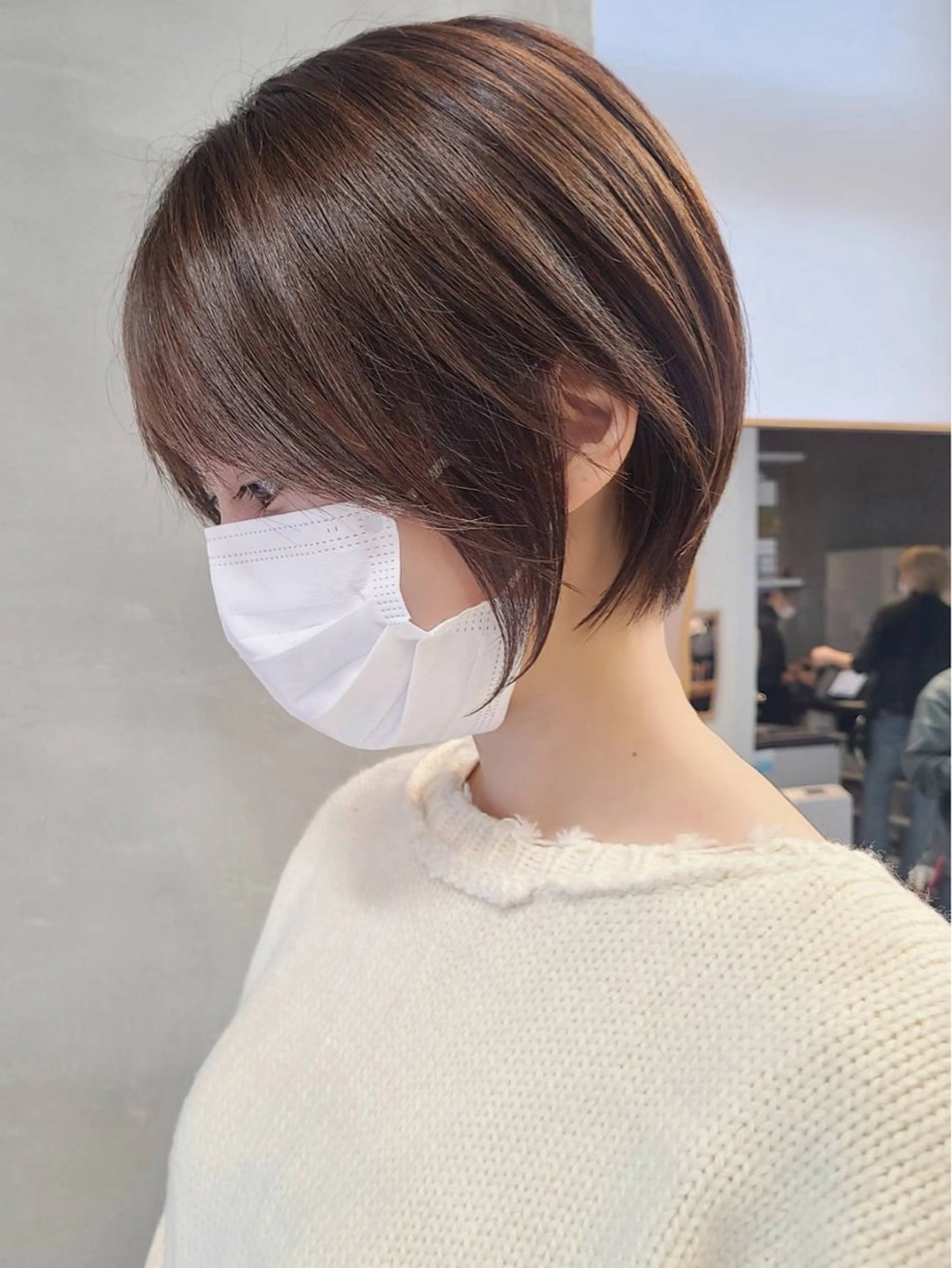 ショート カラー パーマ ヘアアレンジ ショートボブ ハンサムショート 丸みショート ボブ くびれヘア ショートヘア原宿 fifth コシのヘアスタイル
