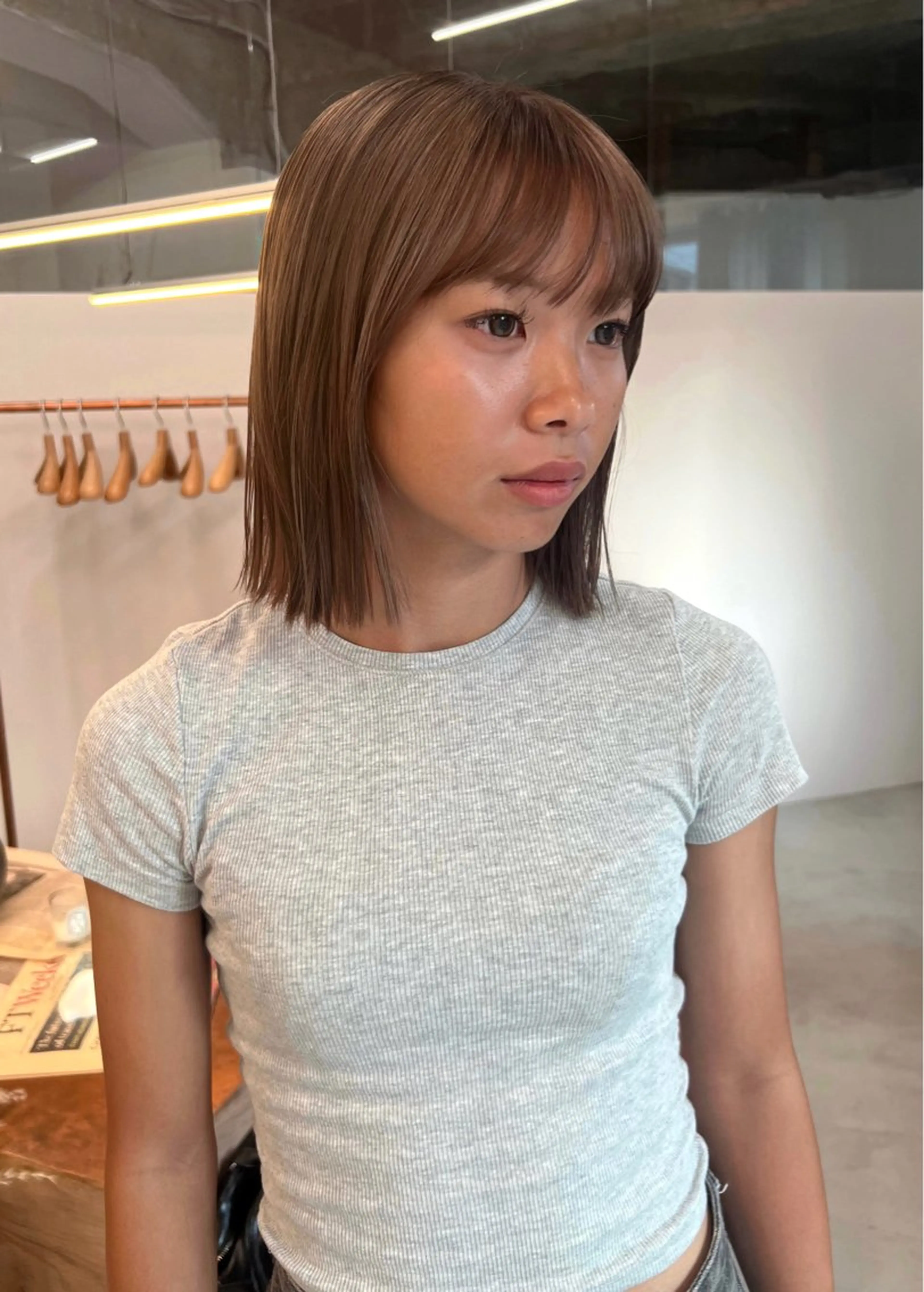 ミディアム ヘアカラー the hinc所属・miyu /大阪 /レイヤーカットのヘアスタイル