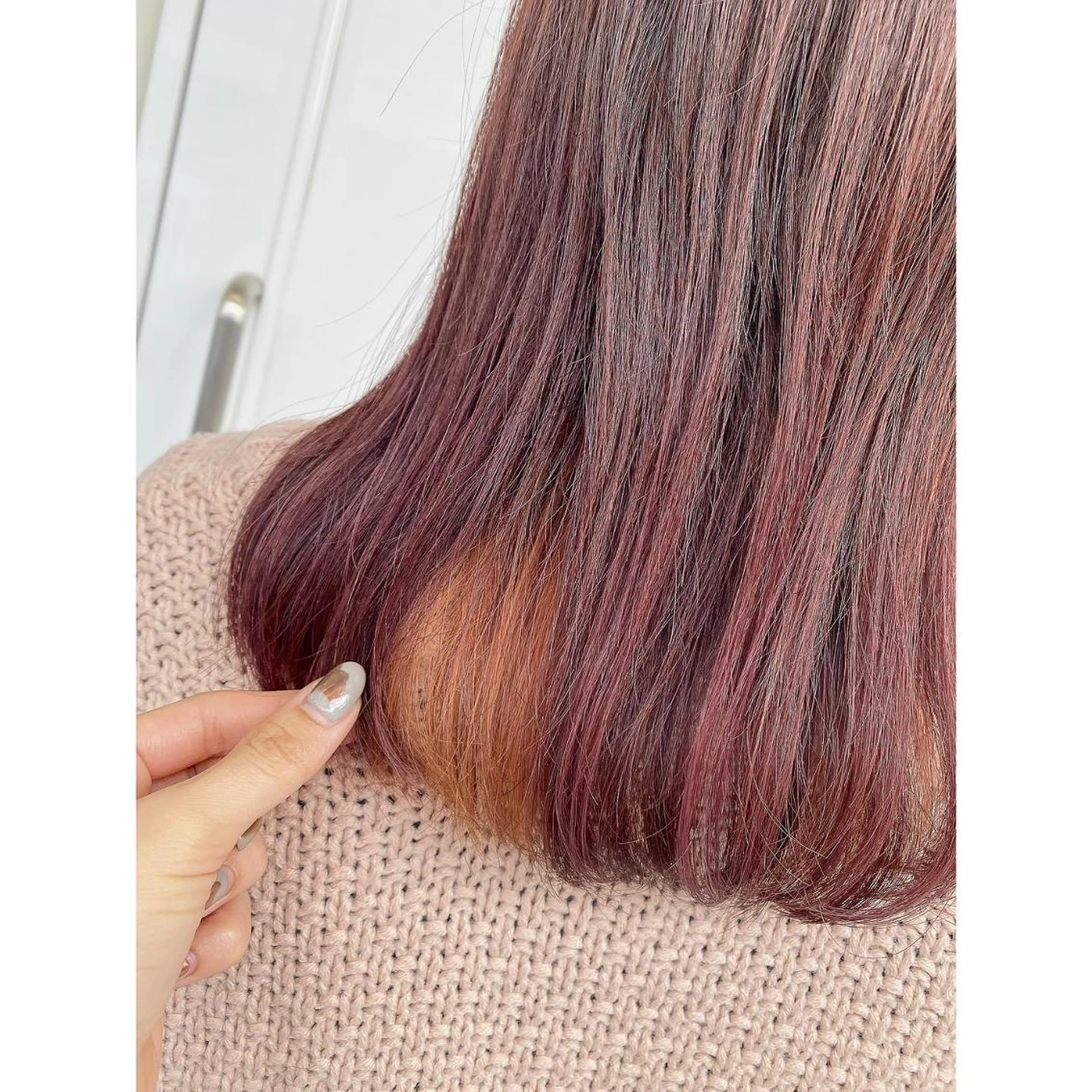 ミディアム カラー パーマ インナーカラー オーガニックカラー/ 髪質改善/暗髪/ボブのヘアスタイル