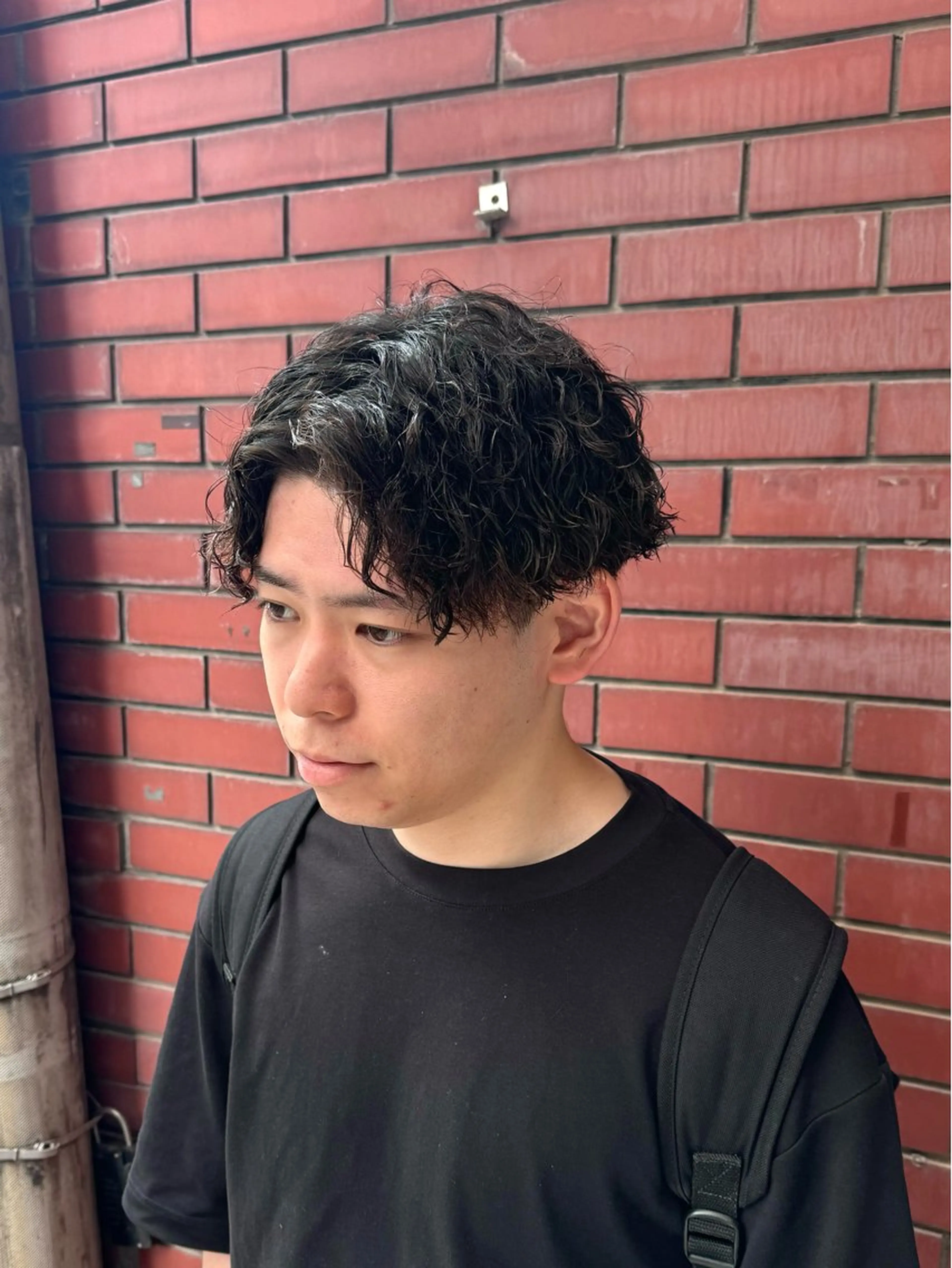 ショート パーマ メンズ センターパート カット パーマ 柏メンズカットパーマ NO.1タイチのヘアスタイル