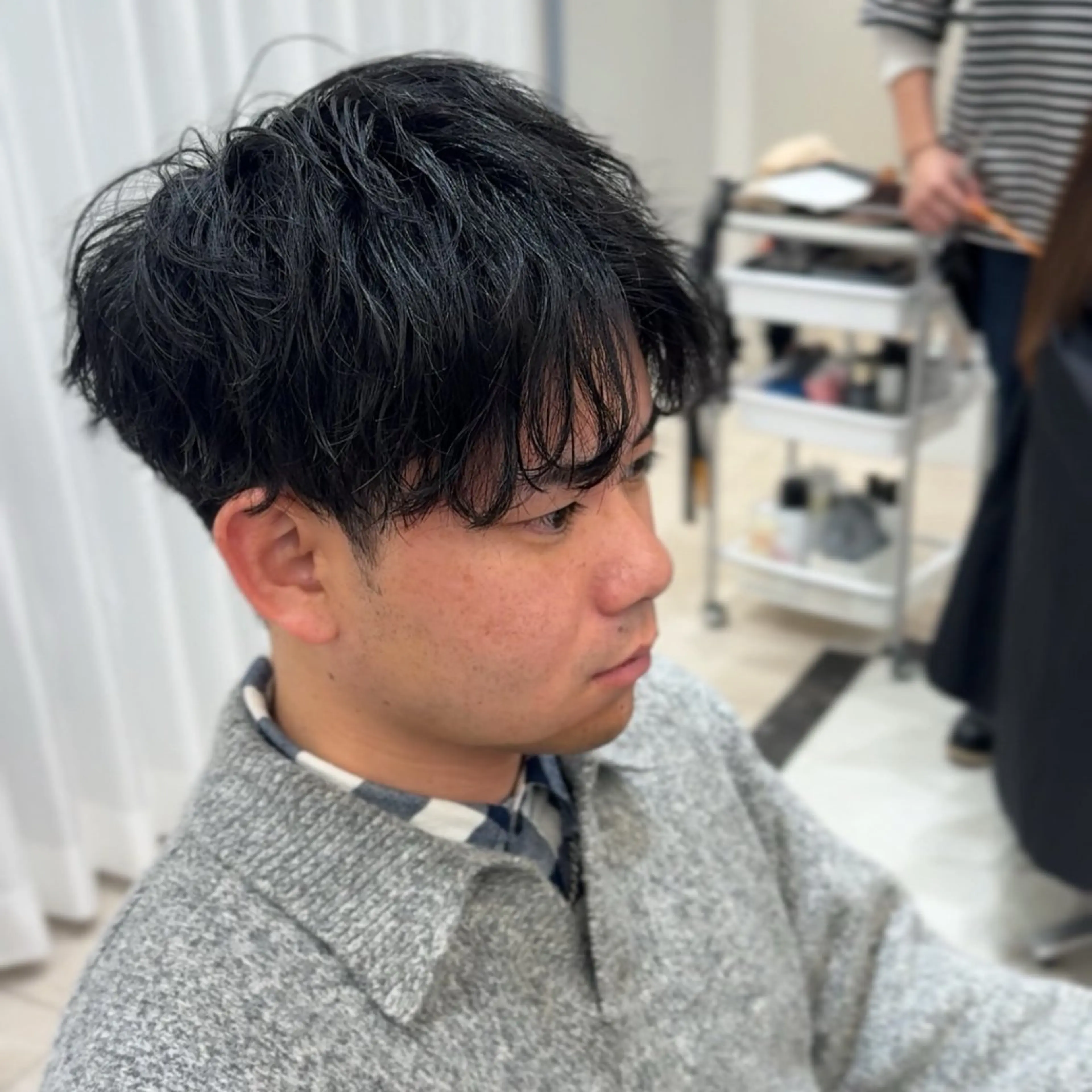 ショート パーマ メンズ SALOWIN名古屋Suite店所属・名古屋のメンズ特化 美容師/わたるのヘアスタイル
