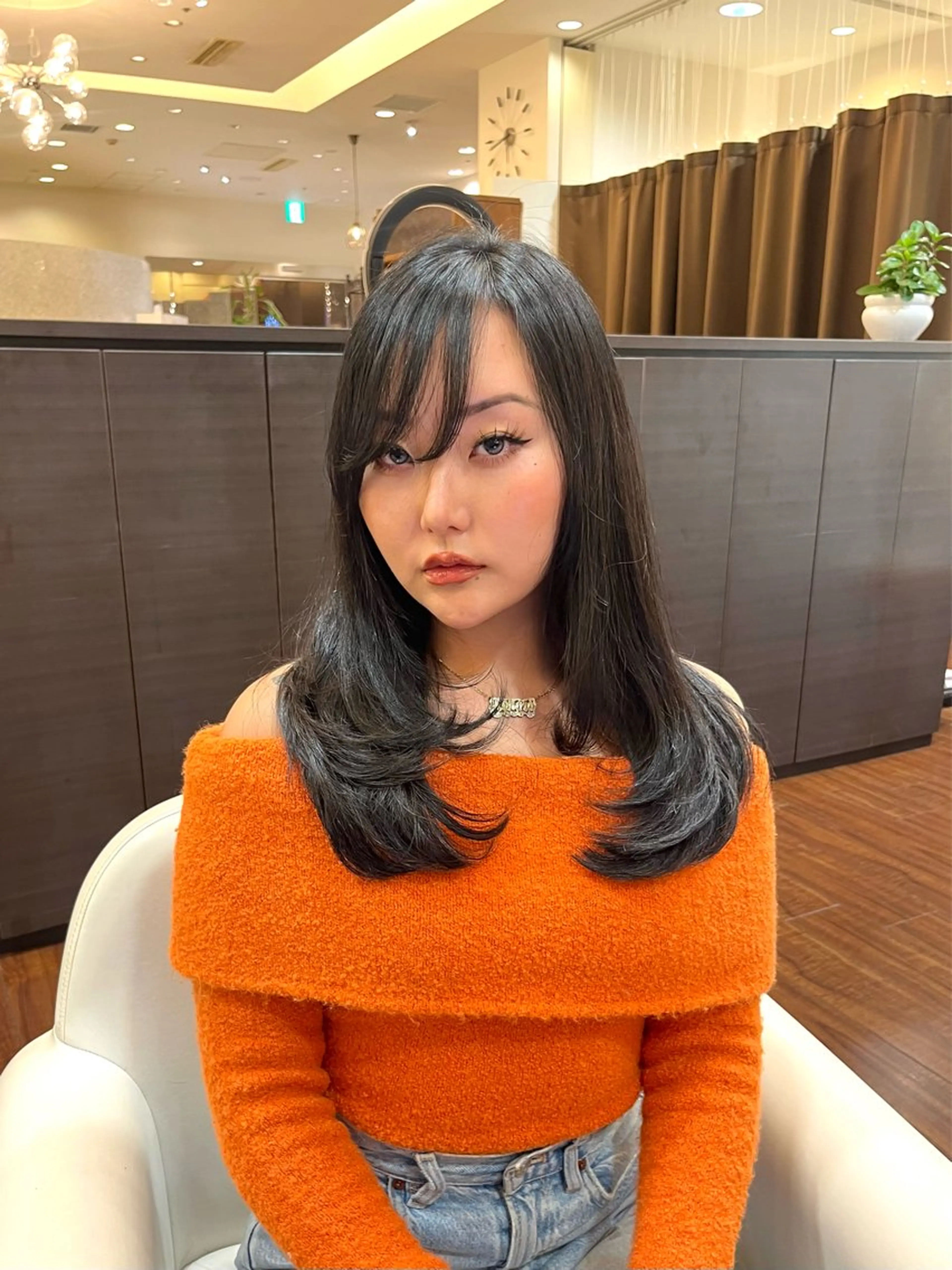 ロング 顔周りカット レイヤーカット ショートカット 🖤ikoiのヘアスタイル