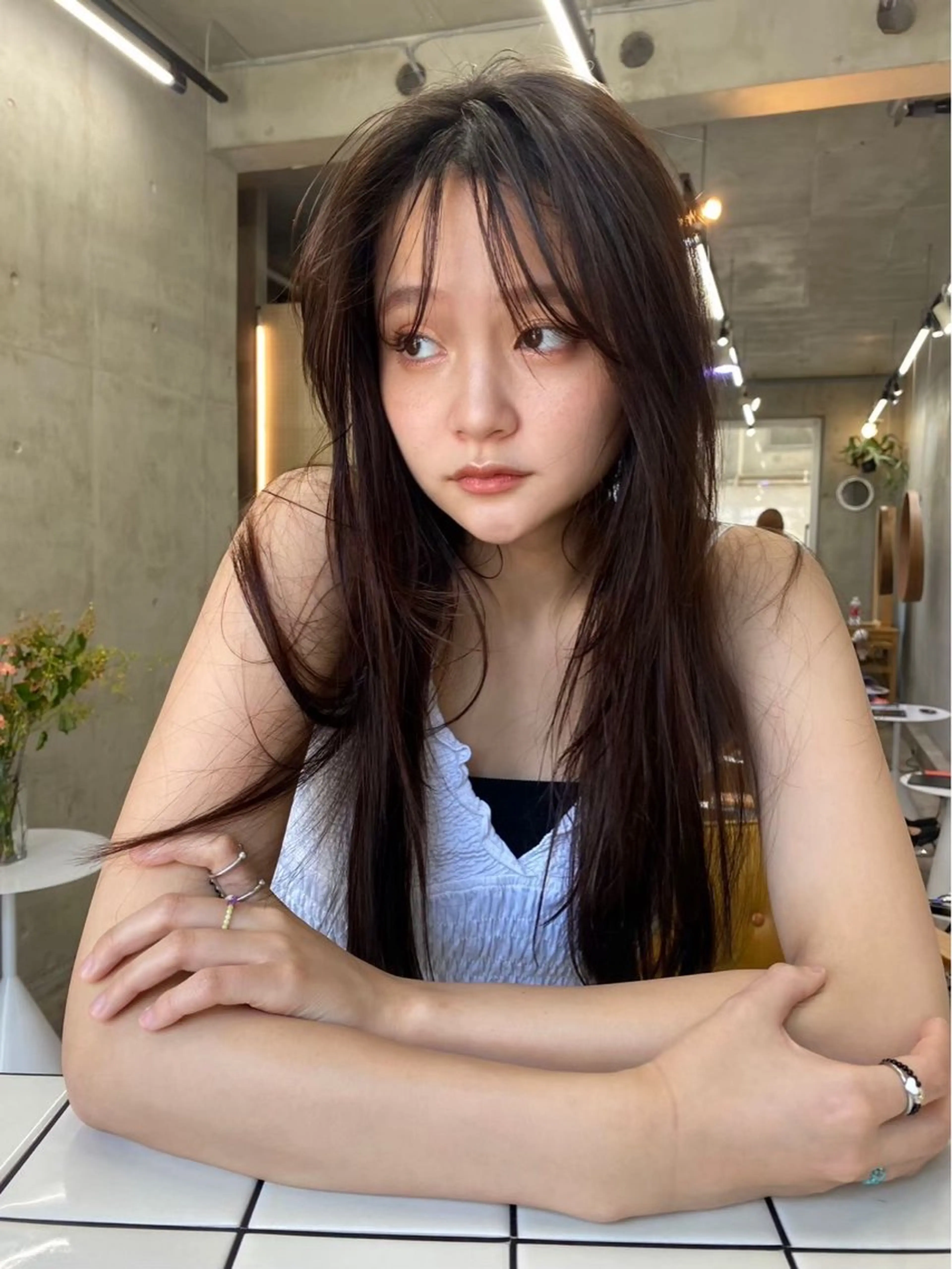 ロング カラー ベージュカラー ブリーチ ケアブリーチ 透明感カラー ダブルカラー SALT WATER所属・🫐 𝐌𝐚𝐨 🫐似合わせcutのヘアスタイル