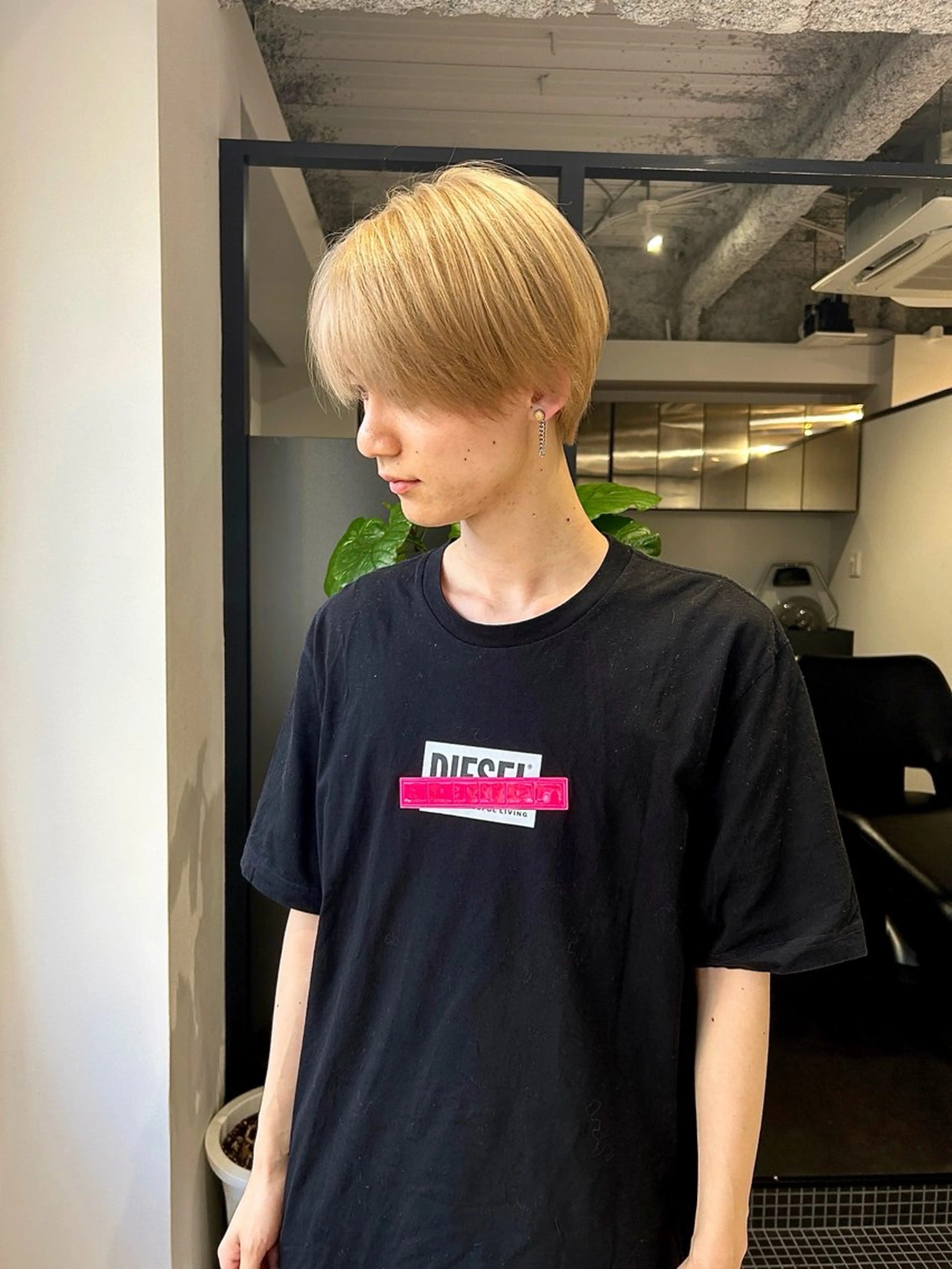 ミディアム カット ヘアカラー トリートメント メンズパーマ/メンズ カット/伊藤　げんのヘアスタイル