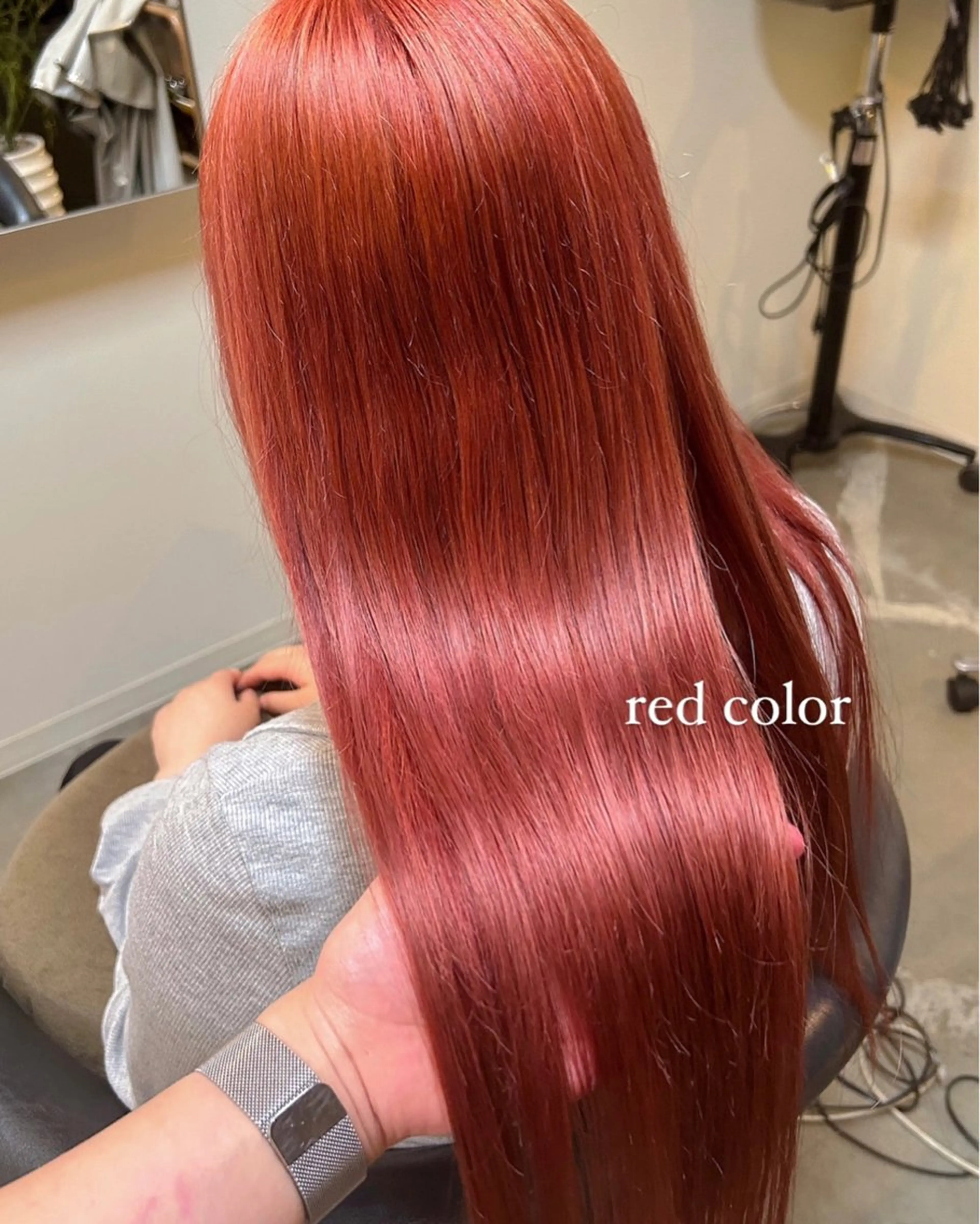 ロング カラー レッドカラー dulce oro所属・円山/ブリーチ/暖色 Kiriのヘアスタイル