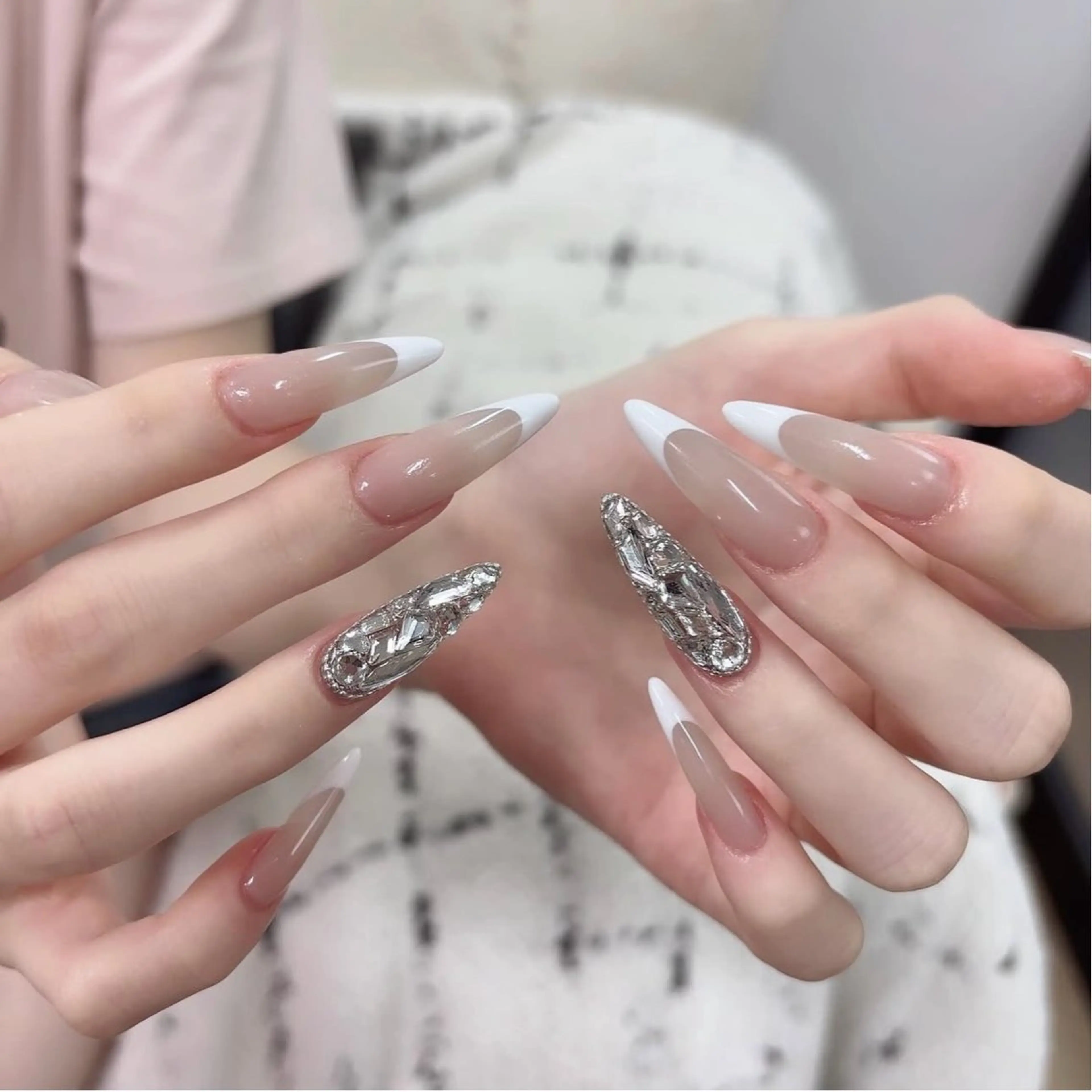 ネイル 韓国ネイル 持ち込み ニュアンスネイル ネイルチップ ハンドネイル TABI ANA.CHUOのネイルデザイン