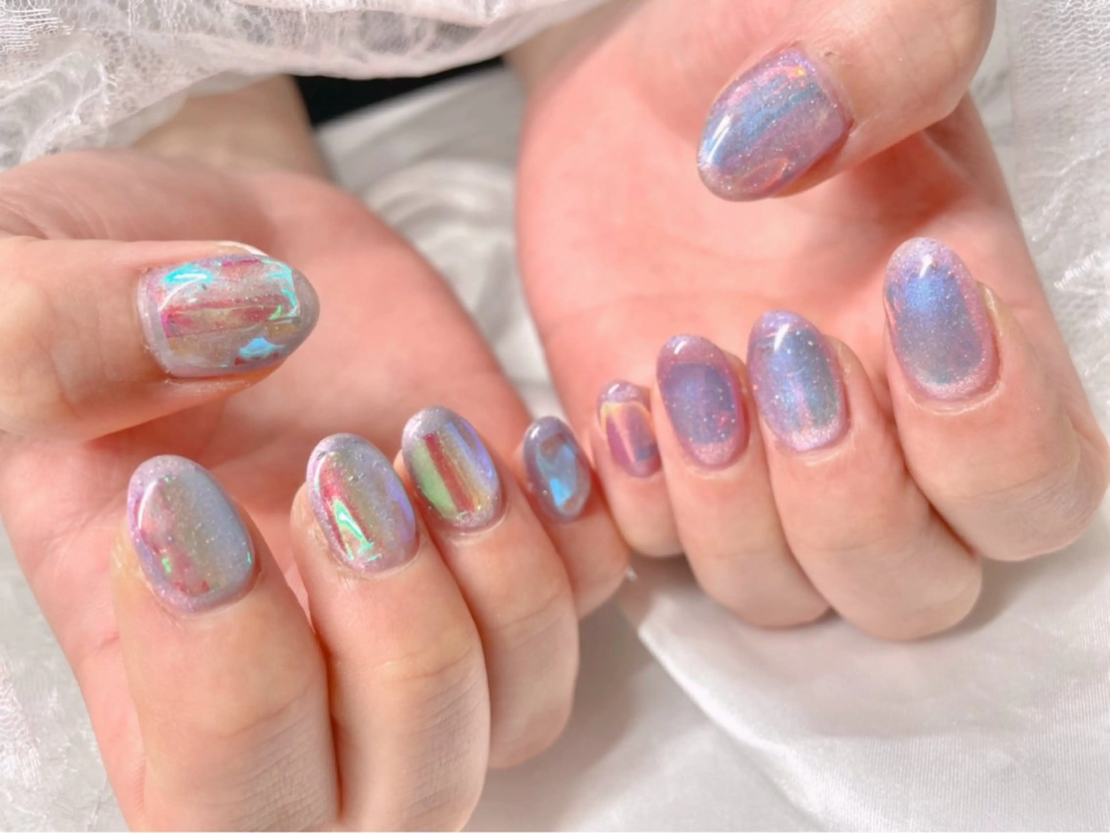 ネイル 氷ネイル・うるうるネイル ゆりか ジョアアンジェ福島のネイルデザイン