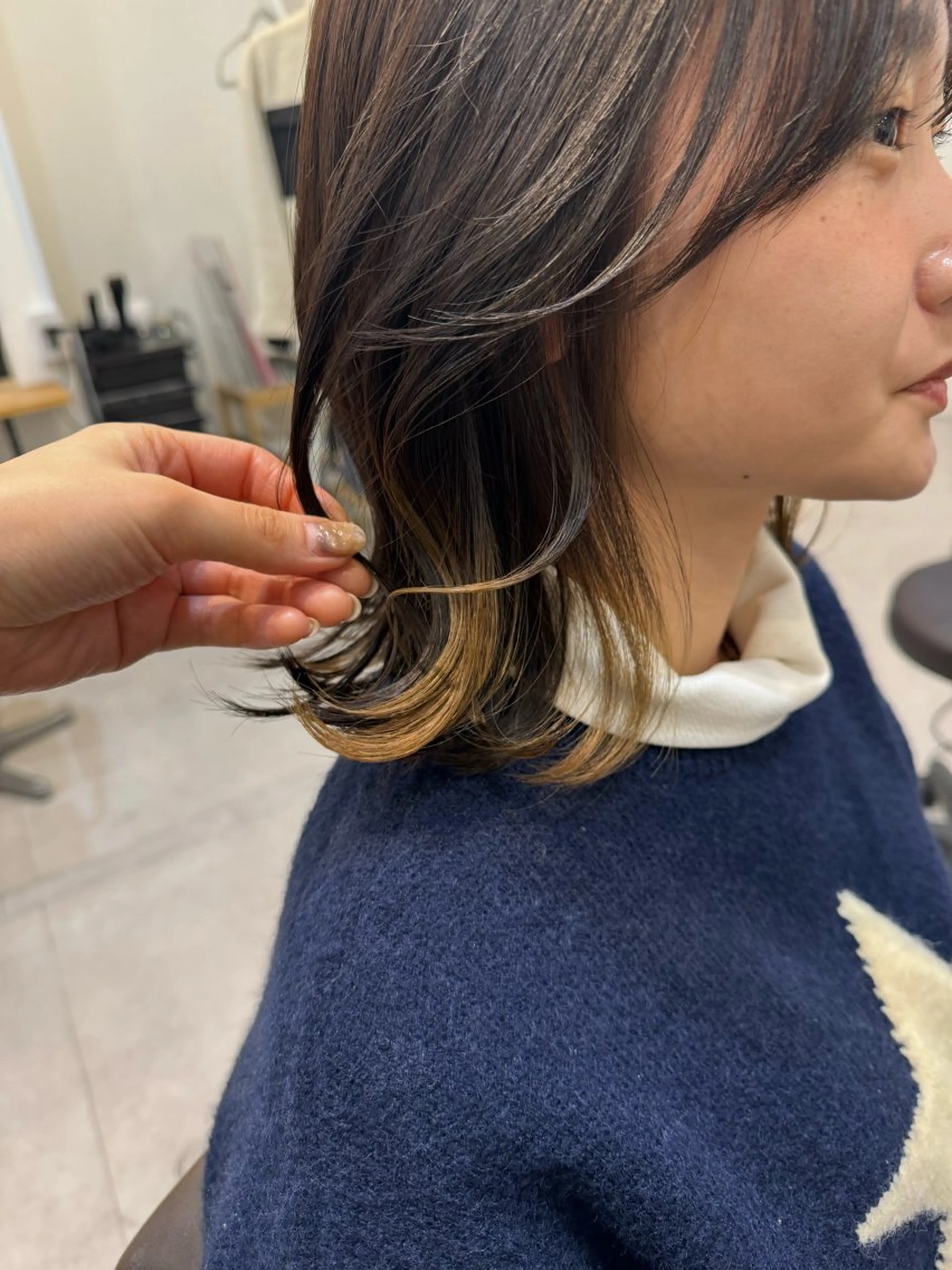 ミディアム カラー ヘアカラー トリートメント Dxxxx III所属・女性目線の大人 メンズ*Ayakaのヘアスタイル