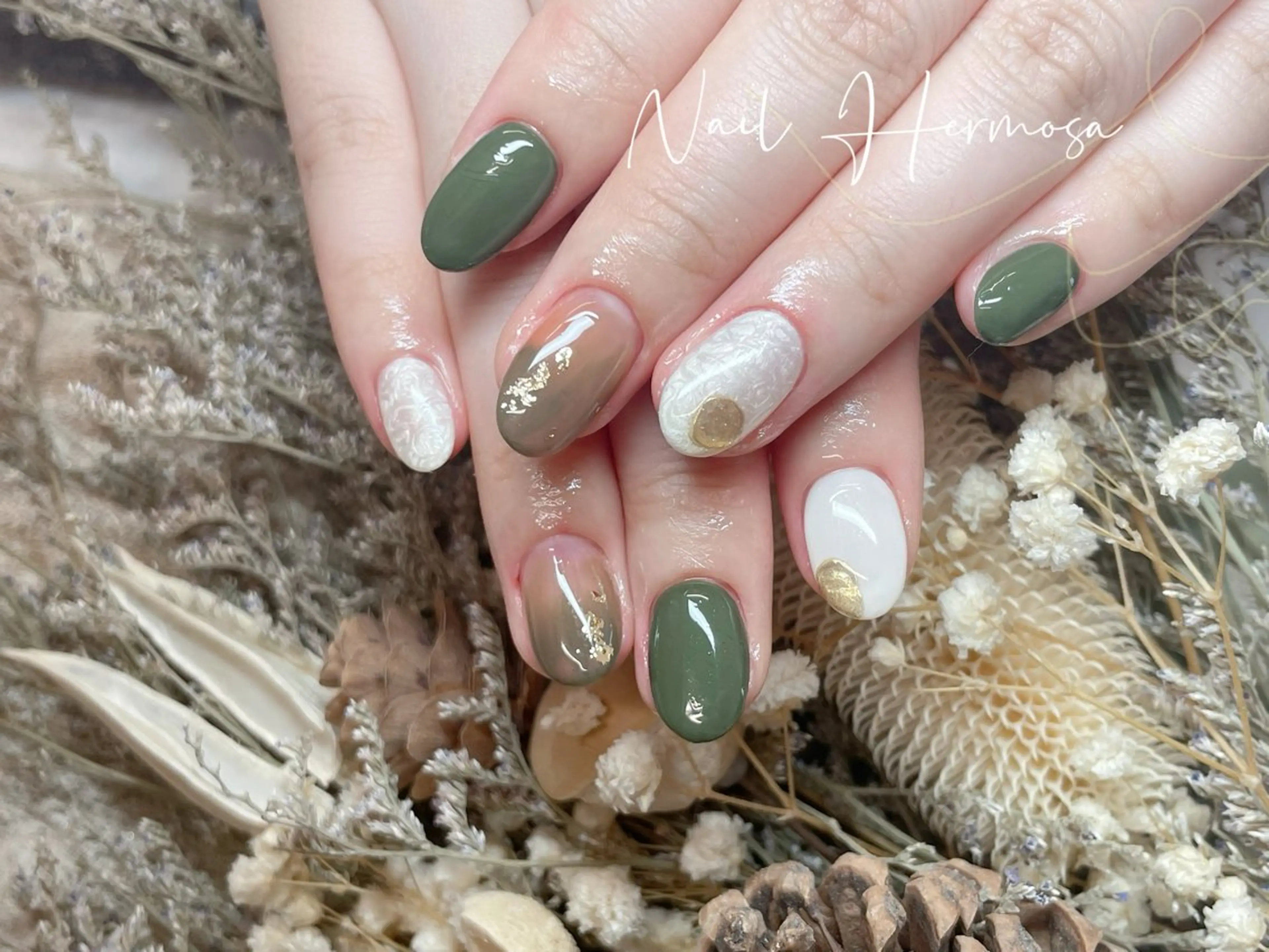 ネイル 長さ出し フラッシュネイル フットネイル ジェルネイル マグネットネイル ハンドネイル エルモサ YURIKAのネイルデザイン