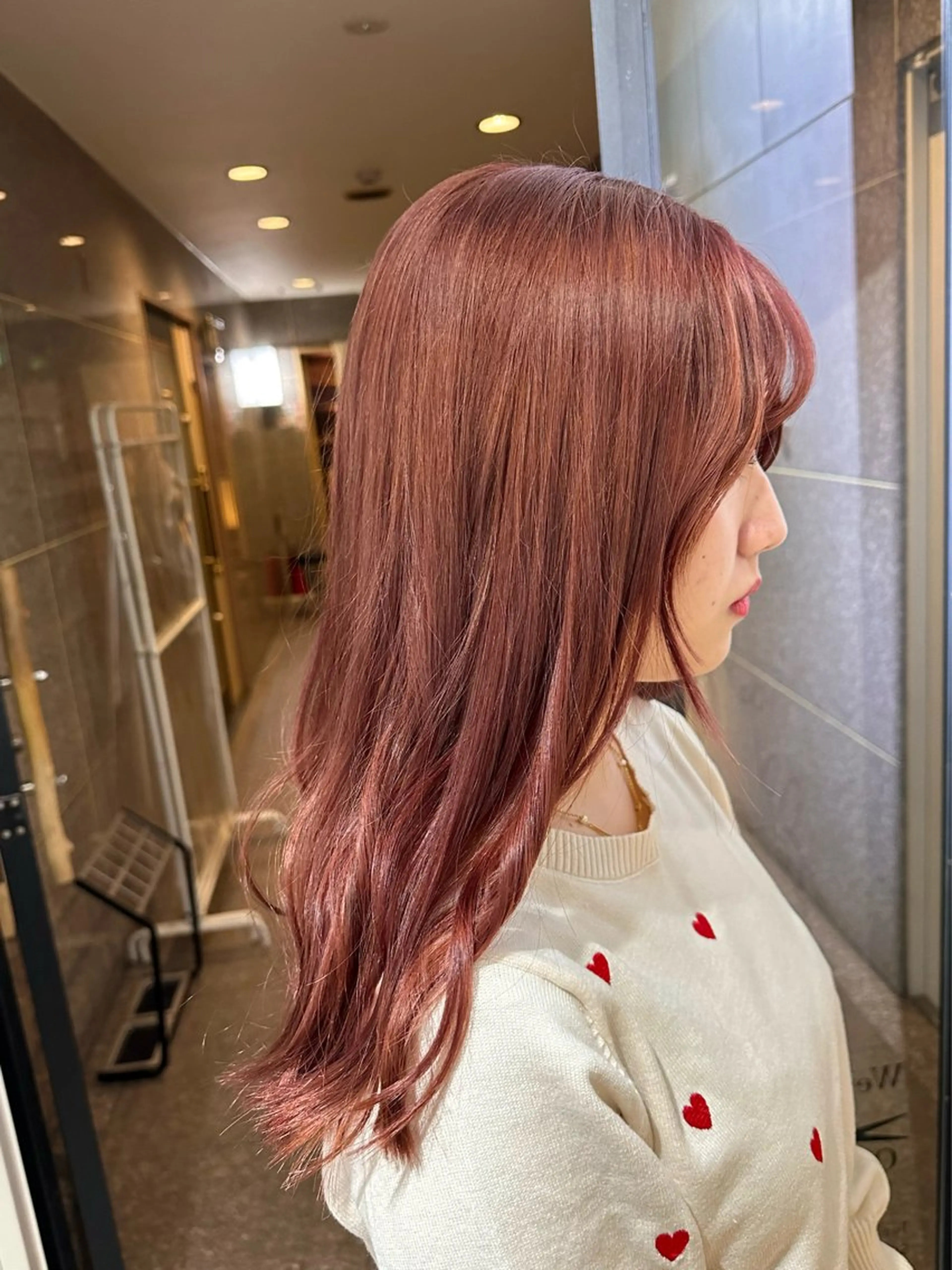 セミロング カラー ヘアカラー 赤熊 咲良 🦔ྀིのヘアスタイル