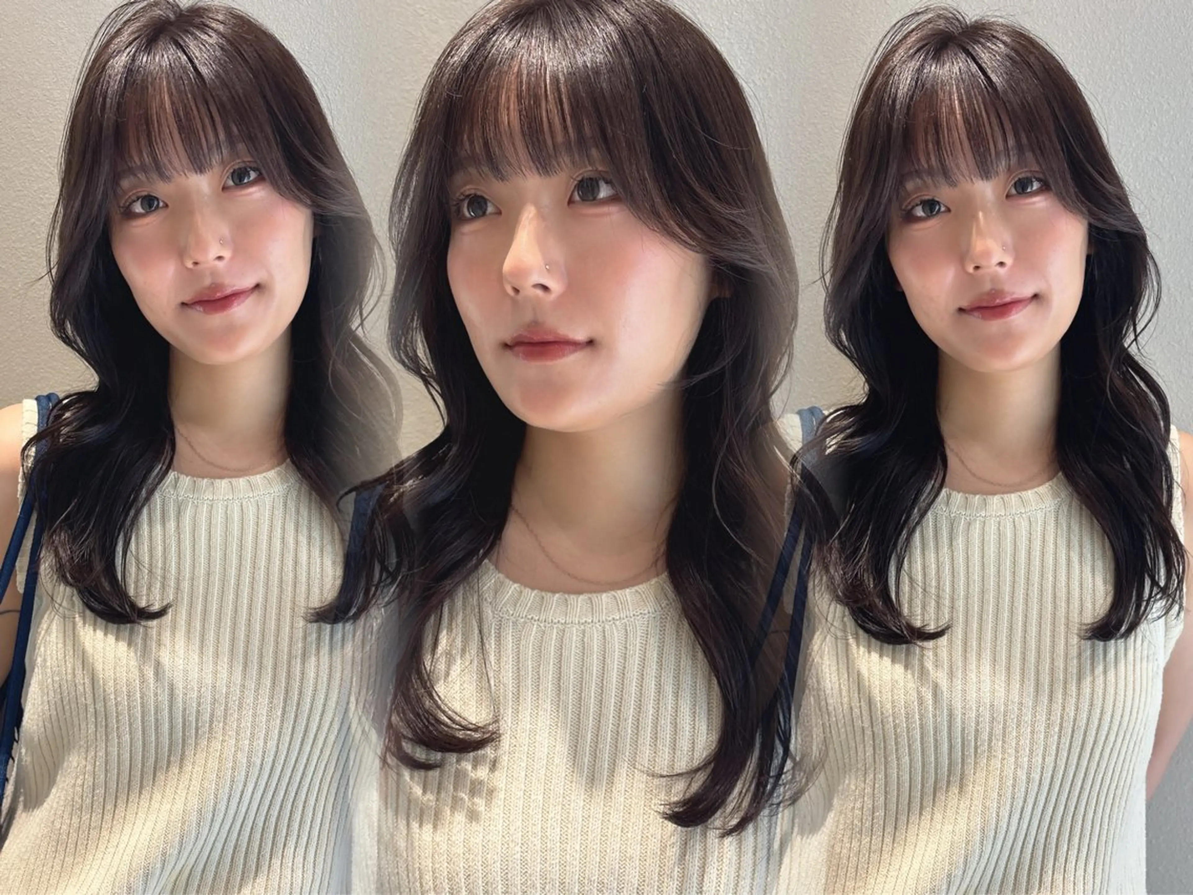 セミロング カット ヘアカラー ブリーチ🌟リタッチ 🎠KANON🎡のヘアスタイル