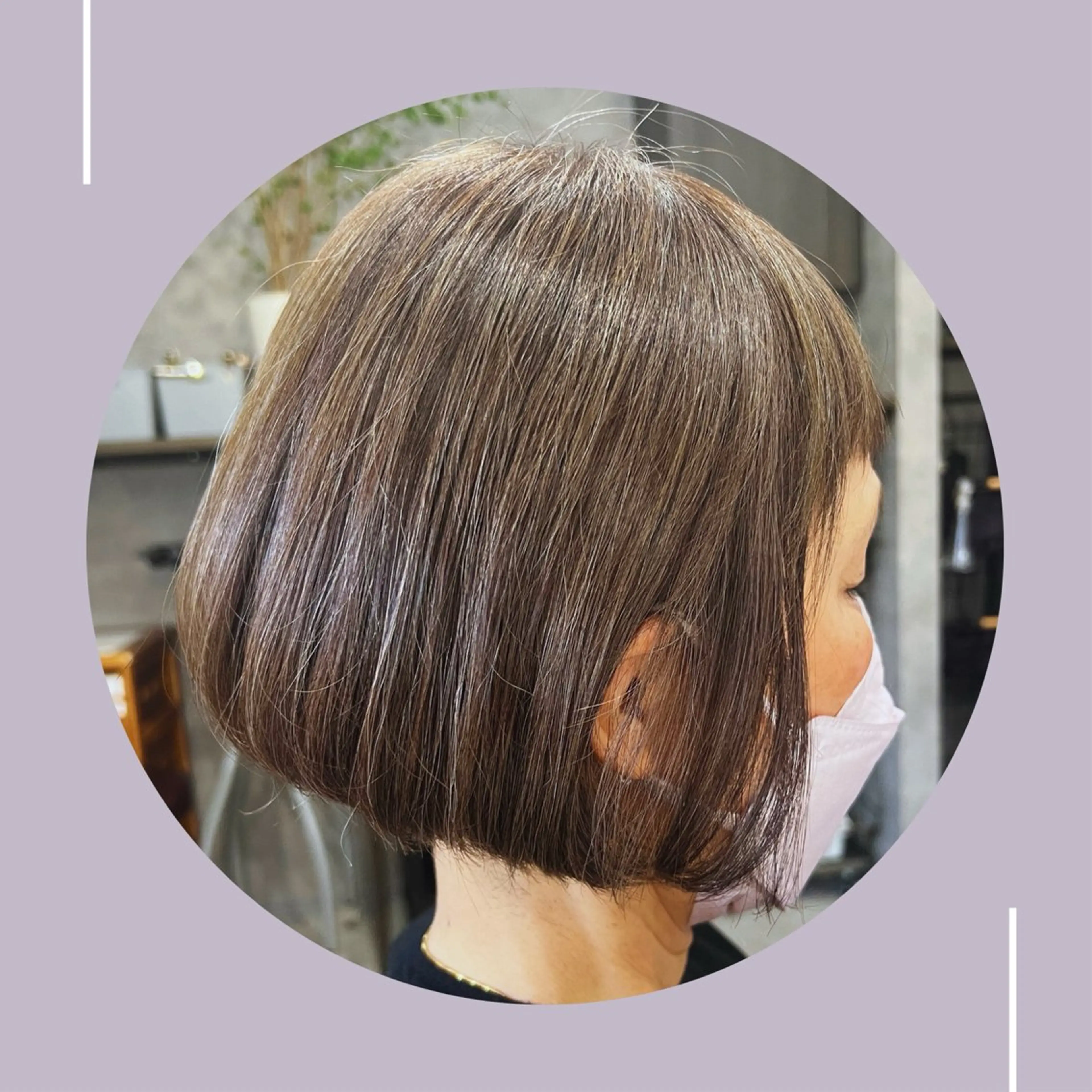 ショート ヘアカラー トリートメント ヘッドスパ 白髪ケア  BAUM まやのヘアスタイル