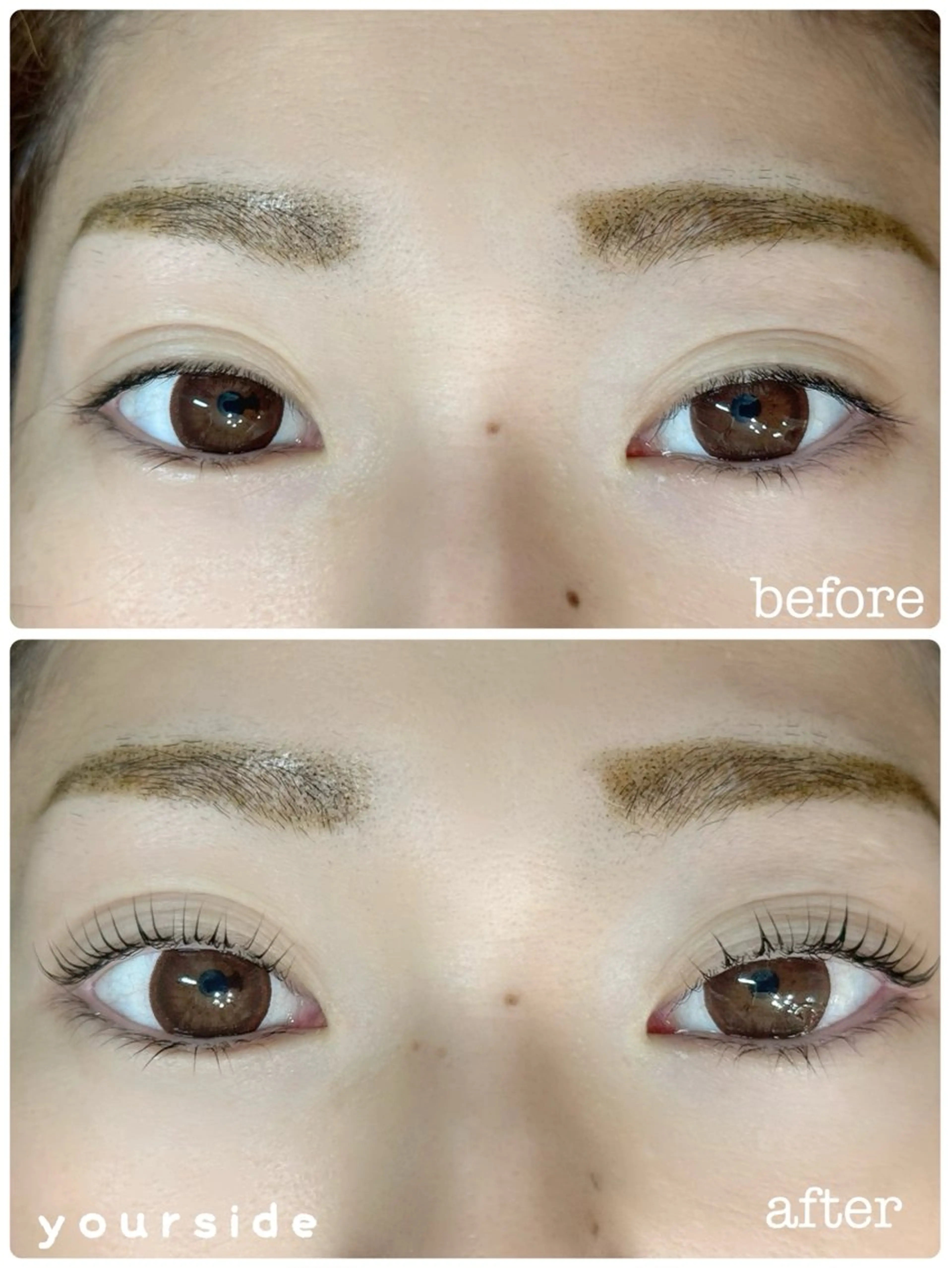 マツエク・マツパ パリジェンヌラッシュリフト まつげパーマ 一重×まつ毛パーマ マツパ yourside スタッフのマツエク・マツパデザイン