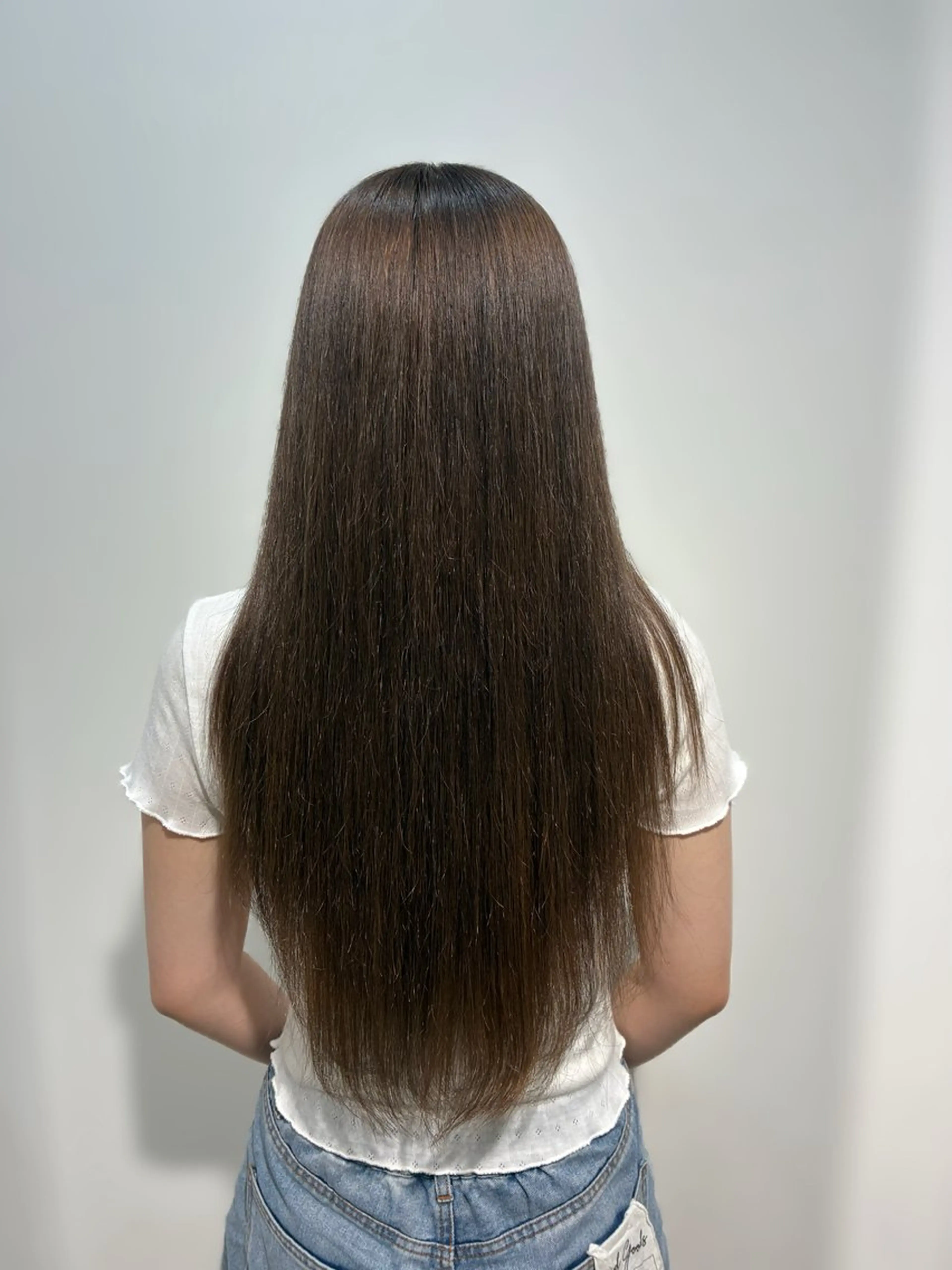 ロング カラー ベージュカラー オリーブベージュ ヘアカラー トリートメント 梅原 姫🍬🐰のヘアスタイル