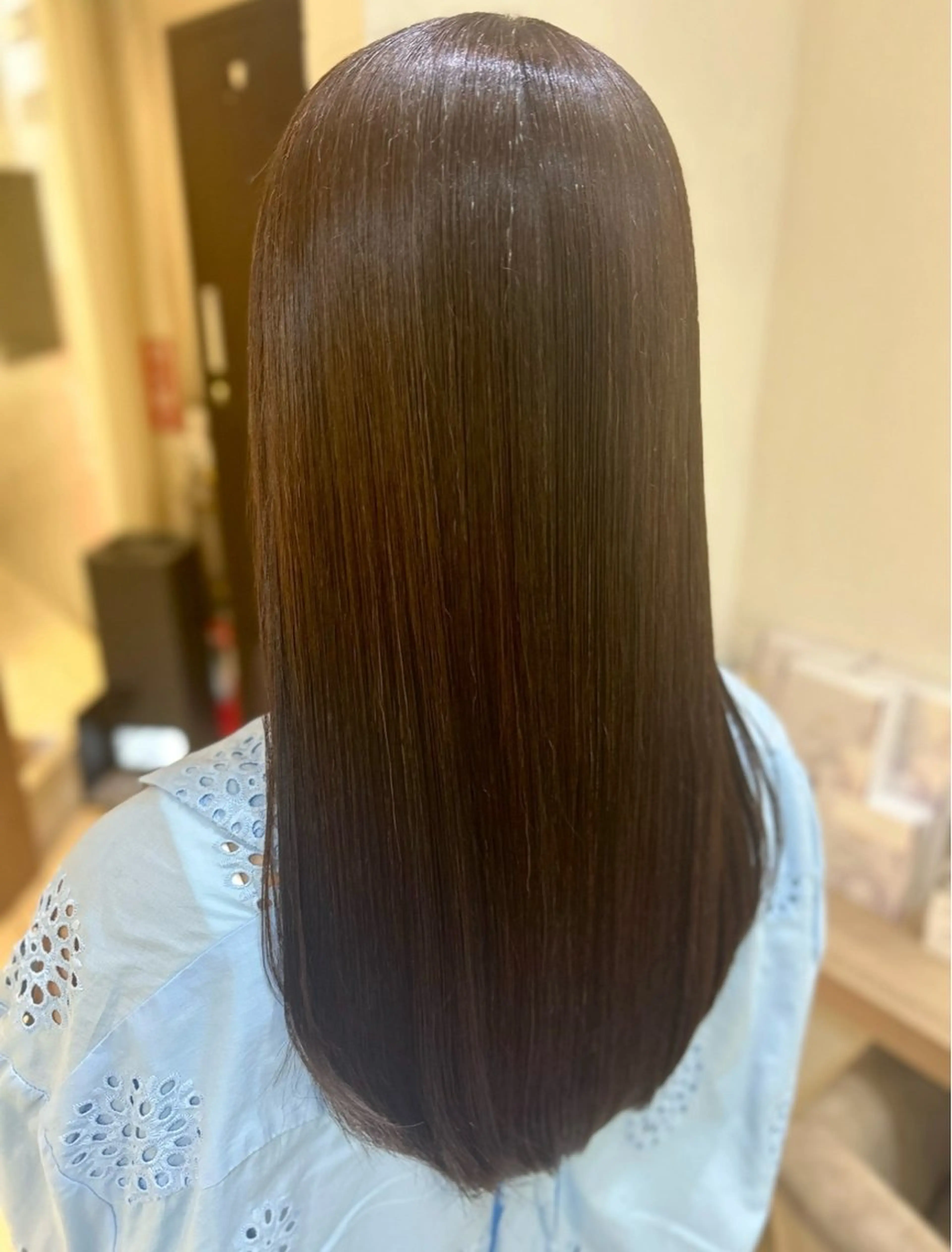 セミロング カラー 髪質改善/縮毛矯正 ササキナツミのヘアスタイル