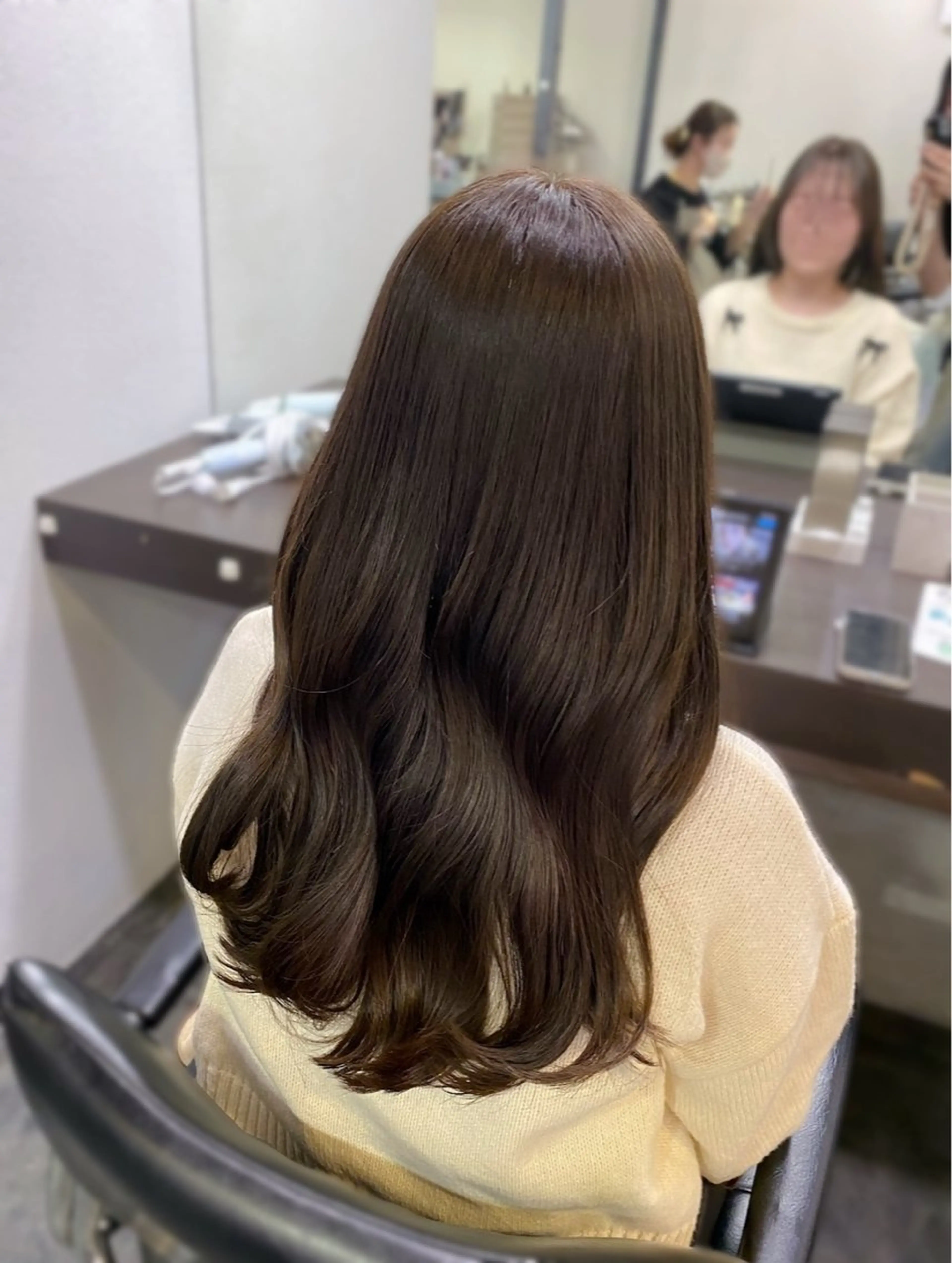 ミディアム カット ヘアカラー 瀬田/韓国レイヤー/ トレンドヘア石田亜弥のヘアスタイル