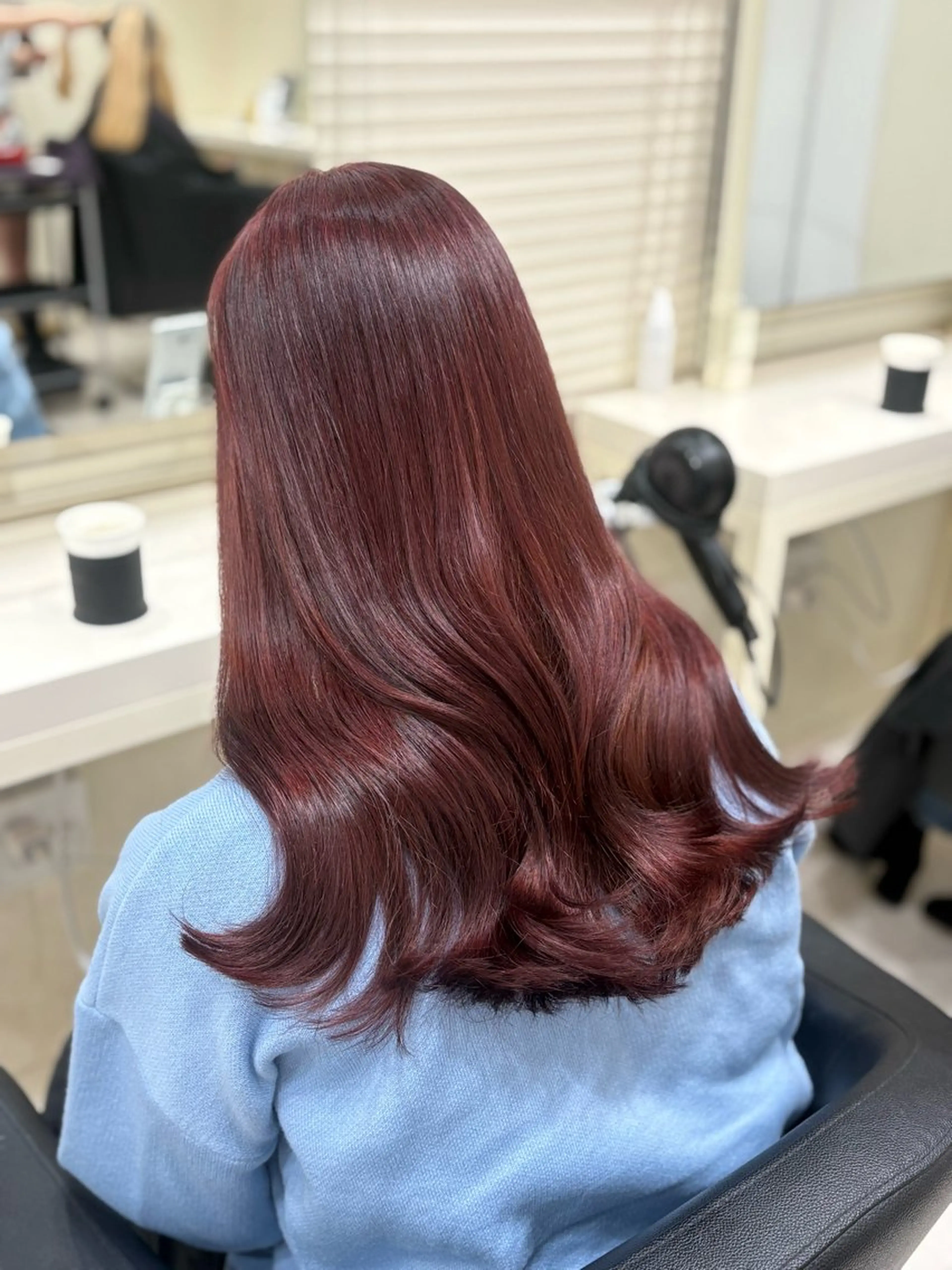 セミロング カラー ヘアアレンジ ヘアカラー 💟RINNA 艶カラー💟のヘアスタイル