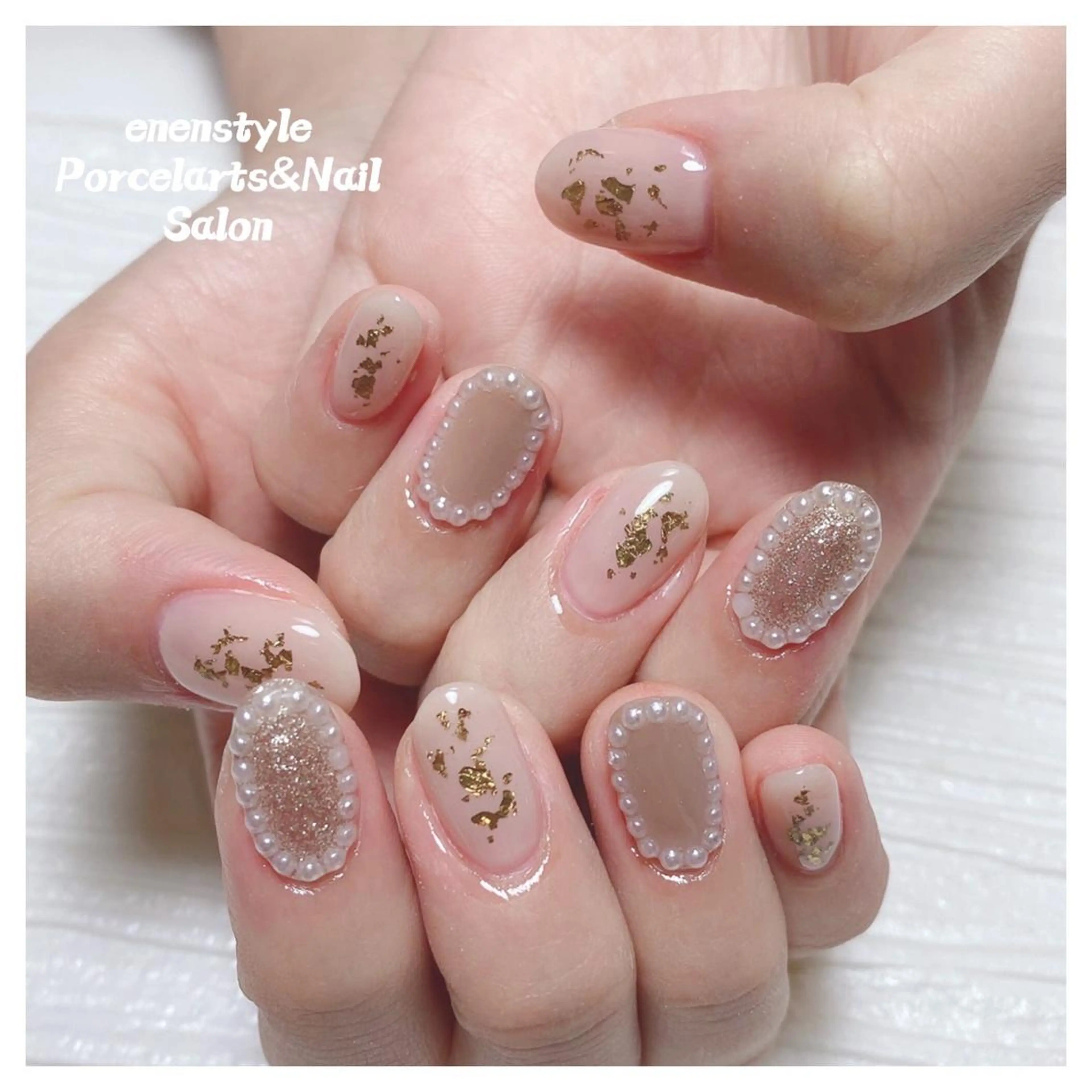 ミディアム ハンドネイル 👑enen style👑のネイルデザイン