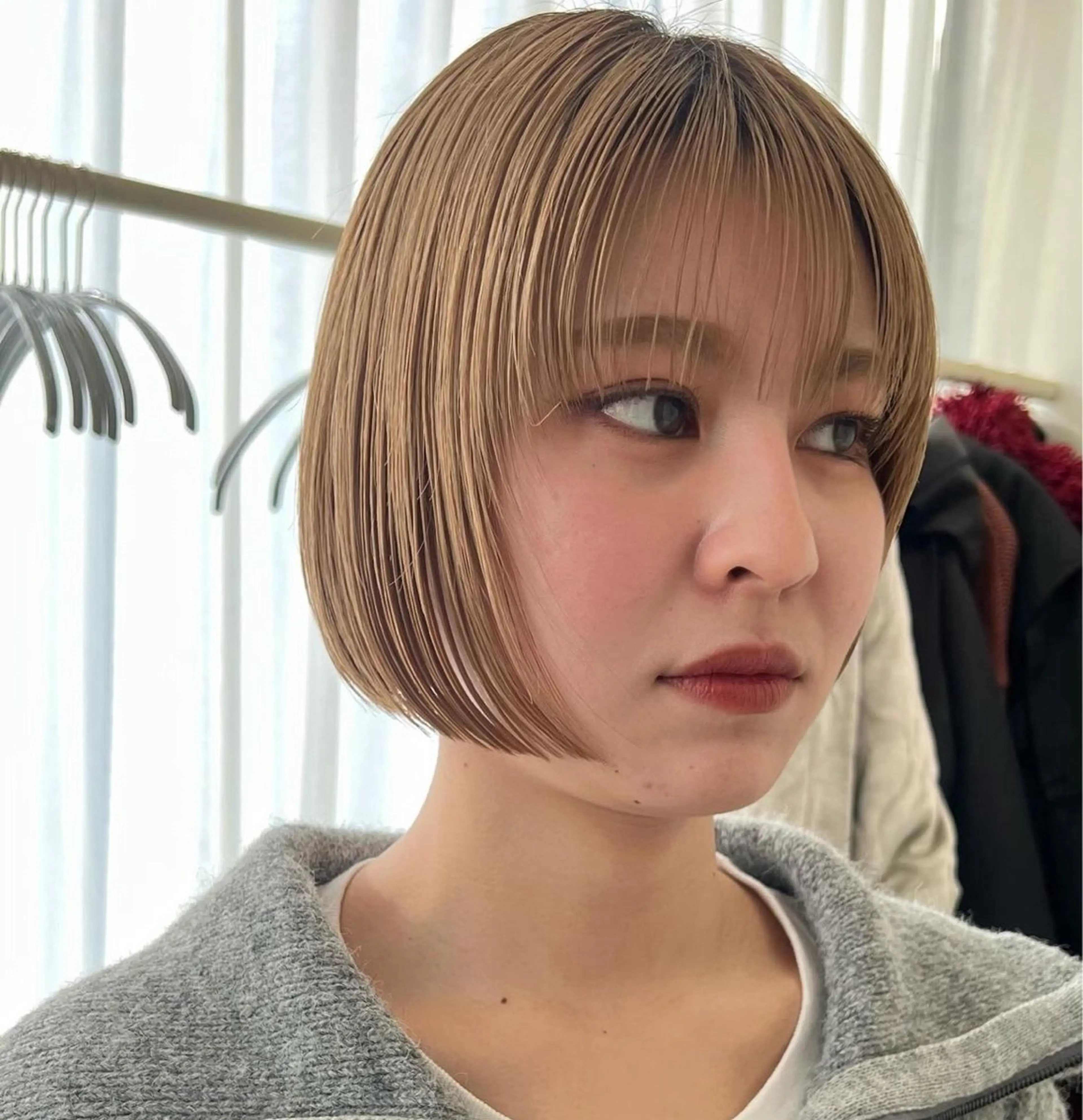 ショート ボブ ケアブリーチ/ ハイトーン/牧野のヘアスタイル