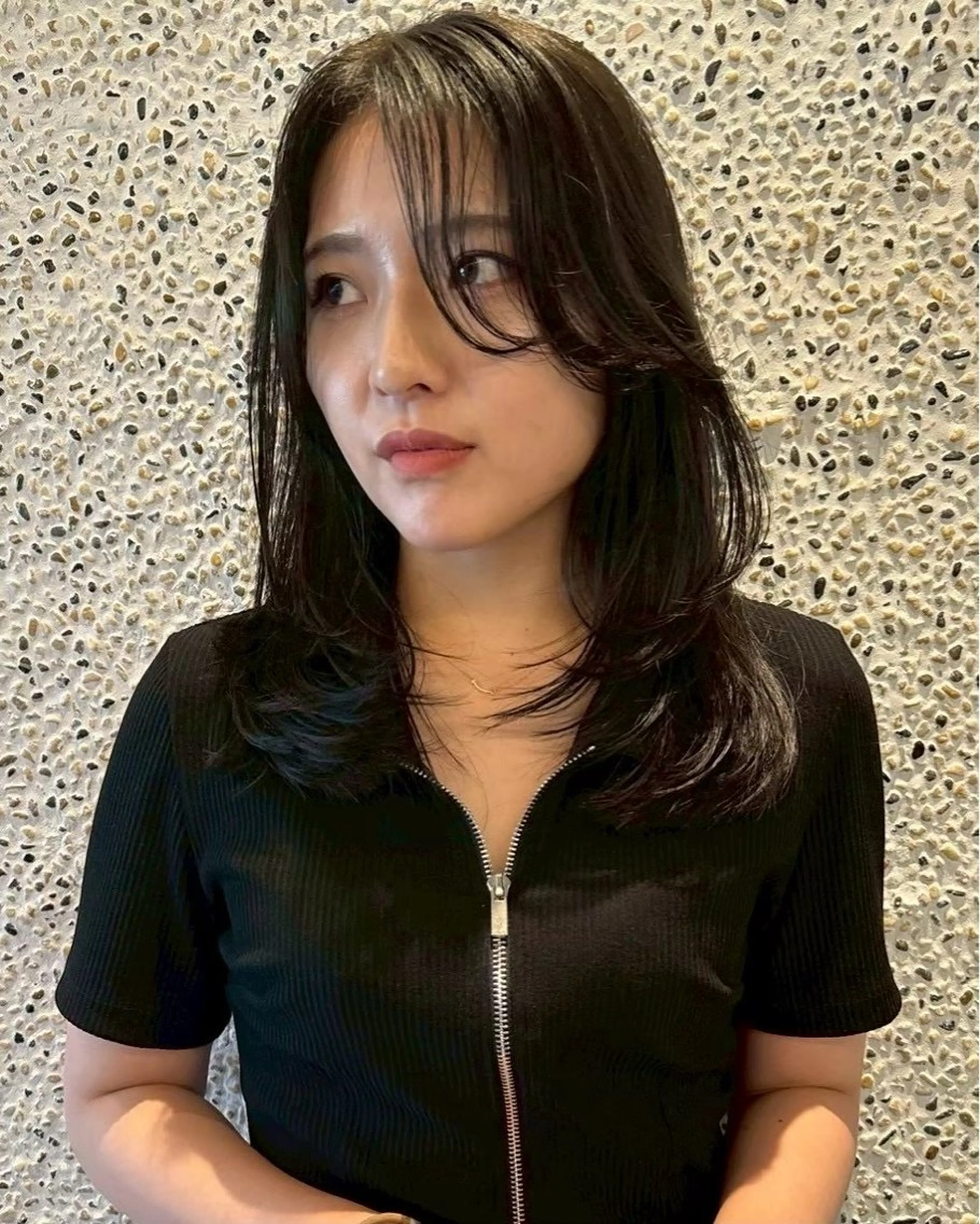 セミロング 髪質改善 縮毛矯正 トリートメント カット nok所属・nok Osakaのヘアスタイル