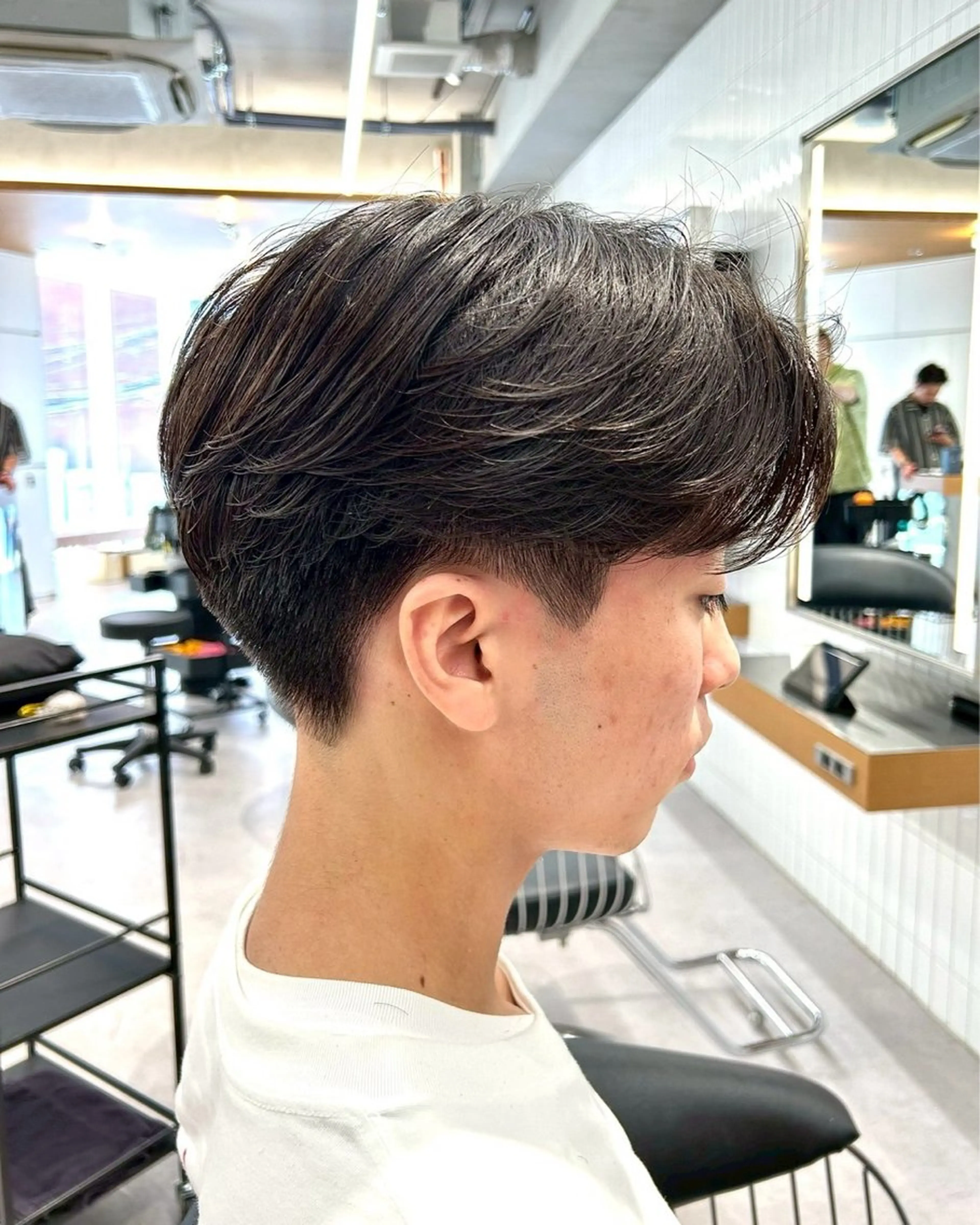 パーマ メンズ カット パーマ トリートメント ヘアセット 表参道/センター パート/SOTAのヘアスタイル