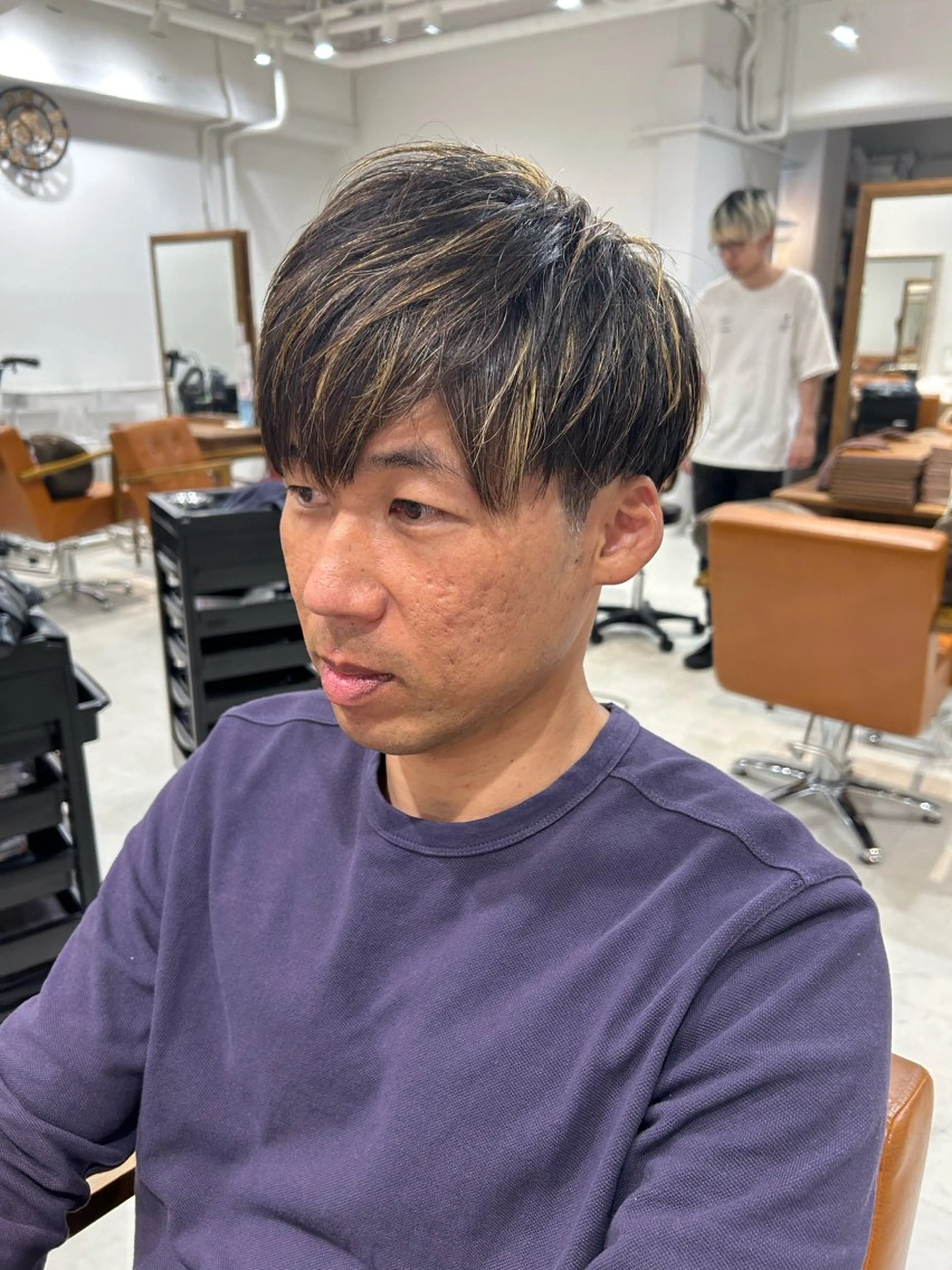 ショート カラー メンズ 山﨑 燦人のヘアスタイル