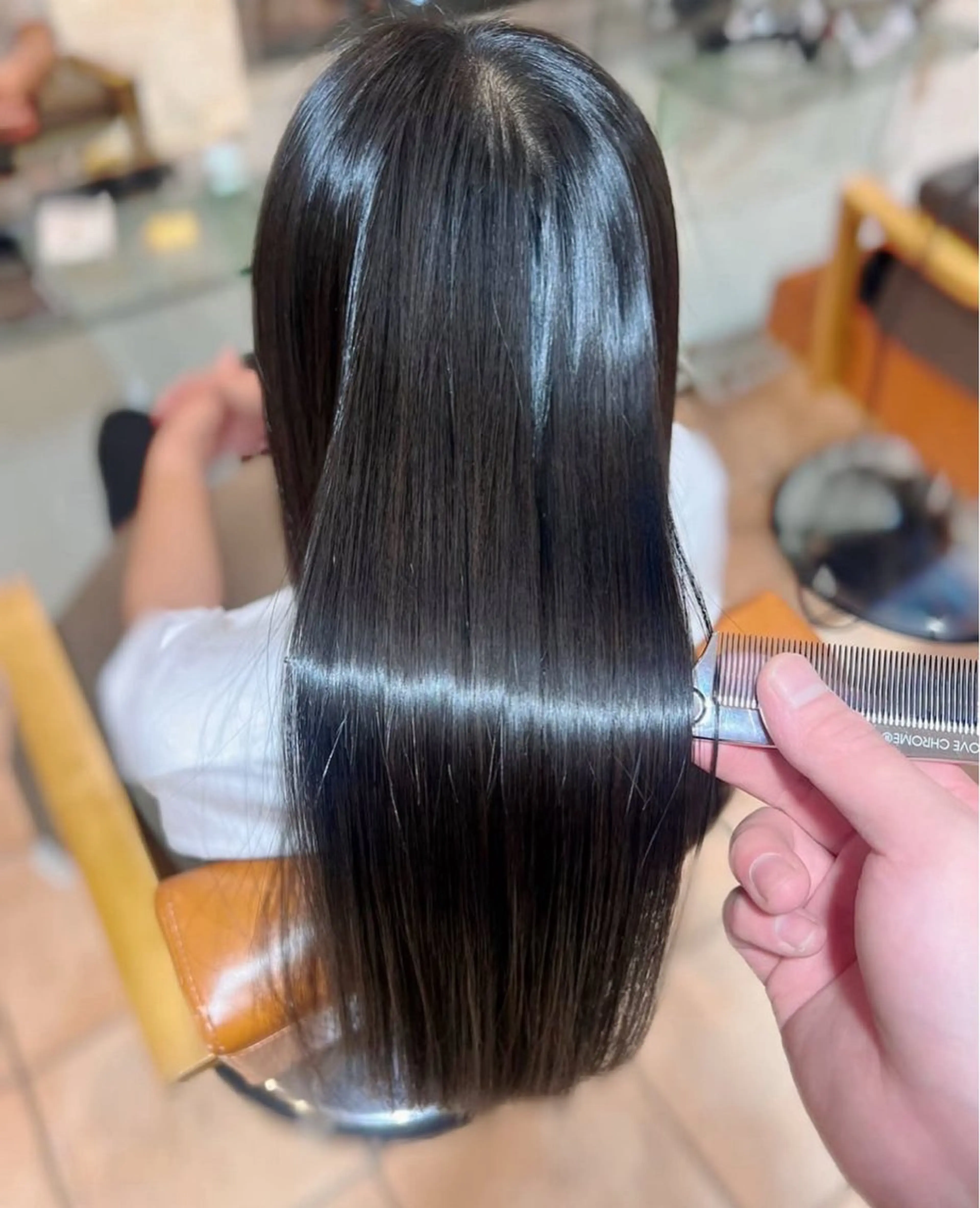 ロング パーマ 縮毛矯正 ストレートパーマ 縮毛矯正 トリートメント MIG×LIG  ミグバイリグ所属・✨縮毛矯正✨ 知念あたるのヘアスタイル