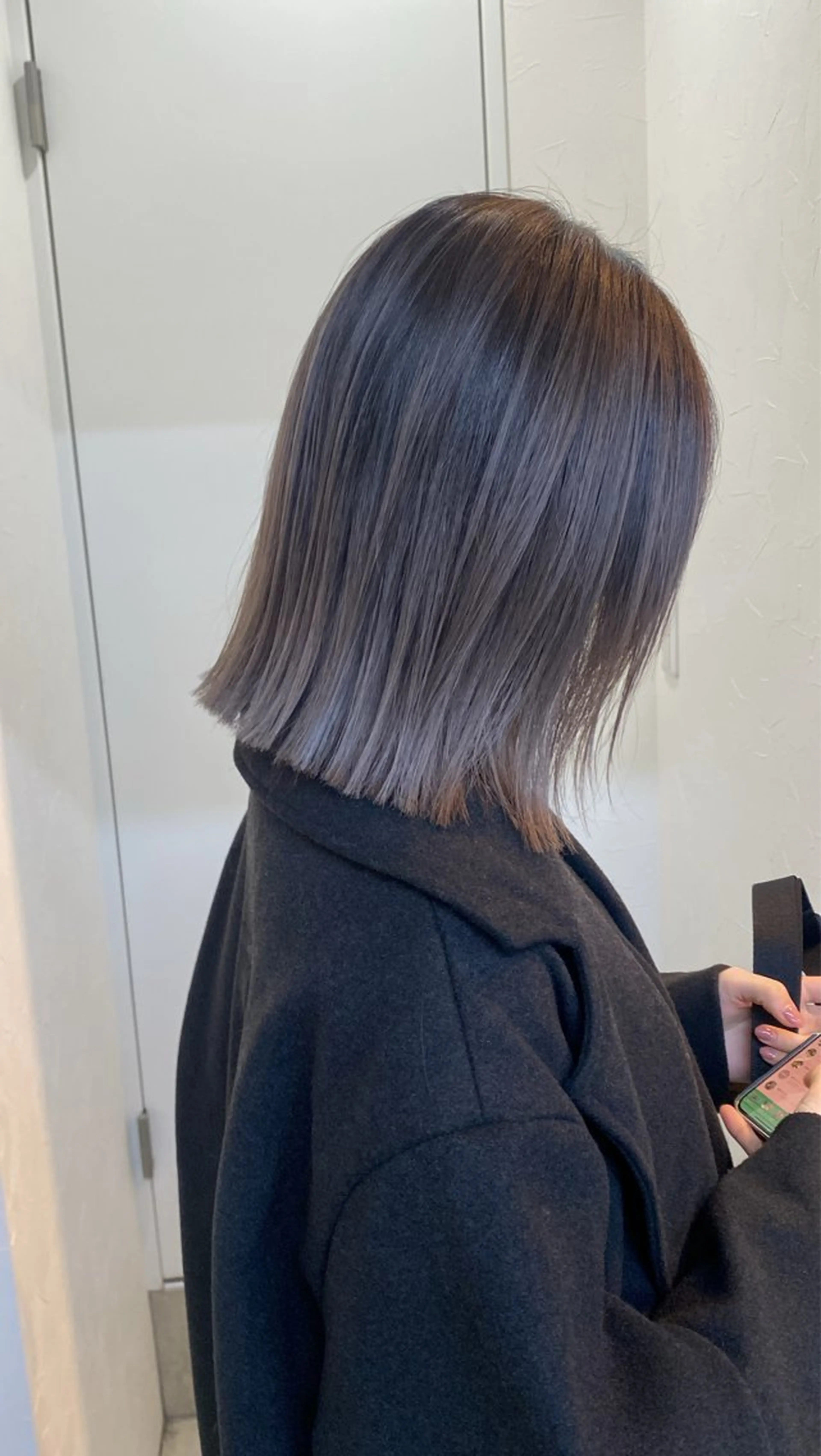 ミディアム カラー ヘアカラー ハイライト、レイヤー カット/西梅田/中西のヘアスタイル