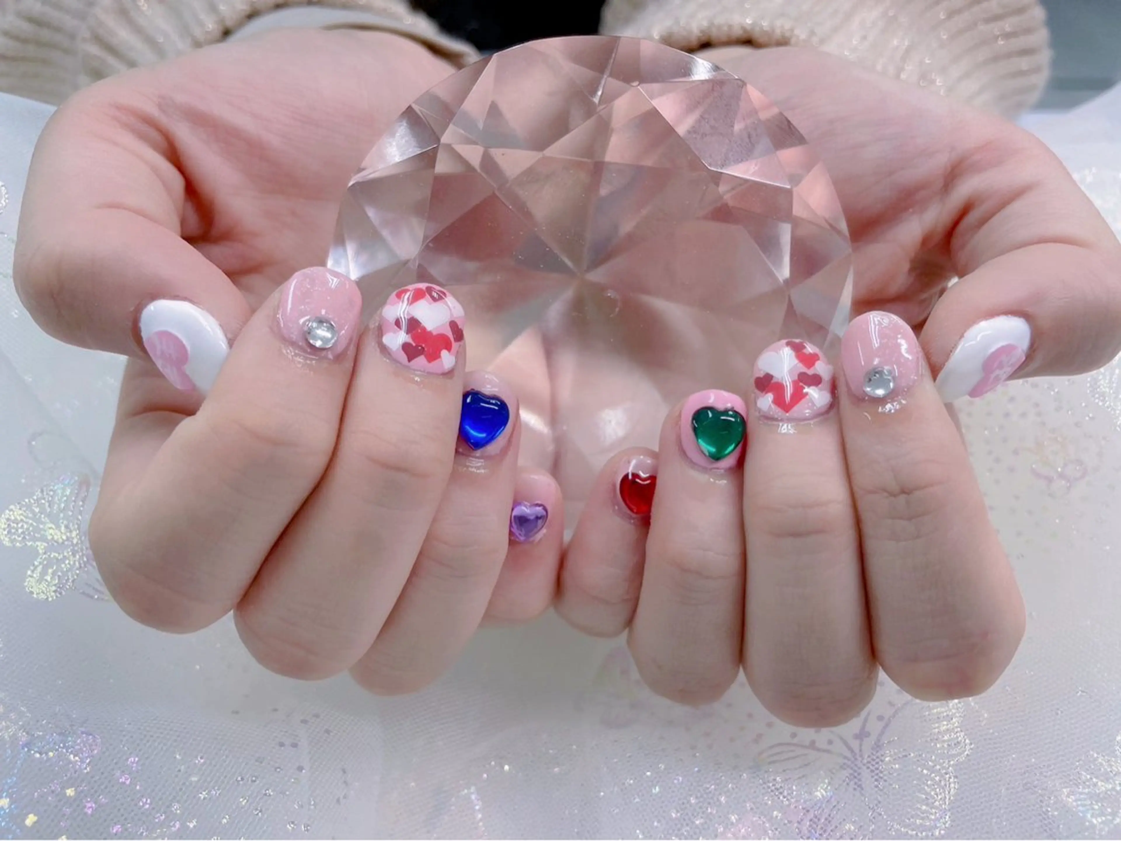 ネイル パーツ全部¥110 サロンミミのネイルデザイン