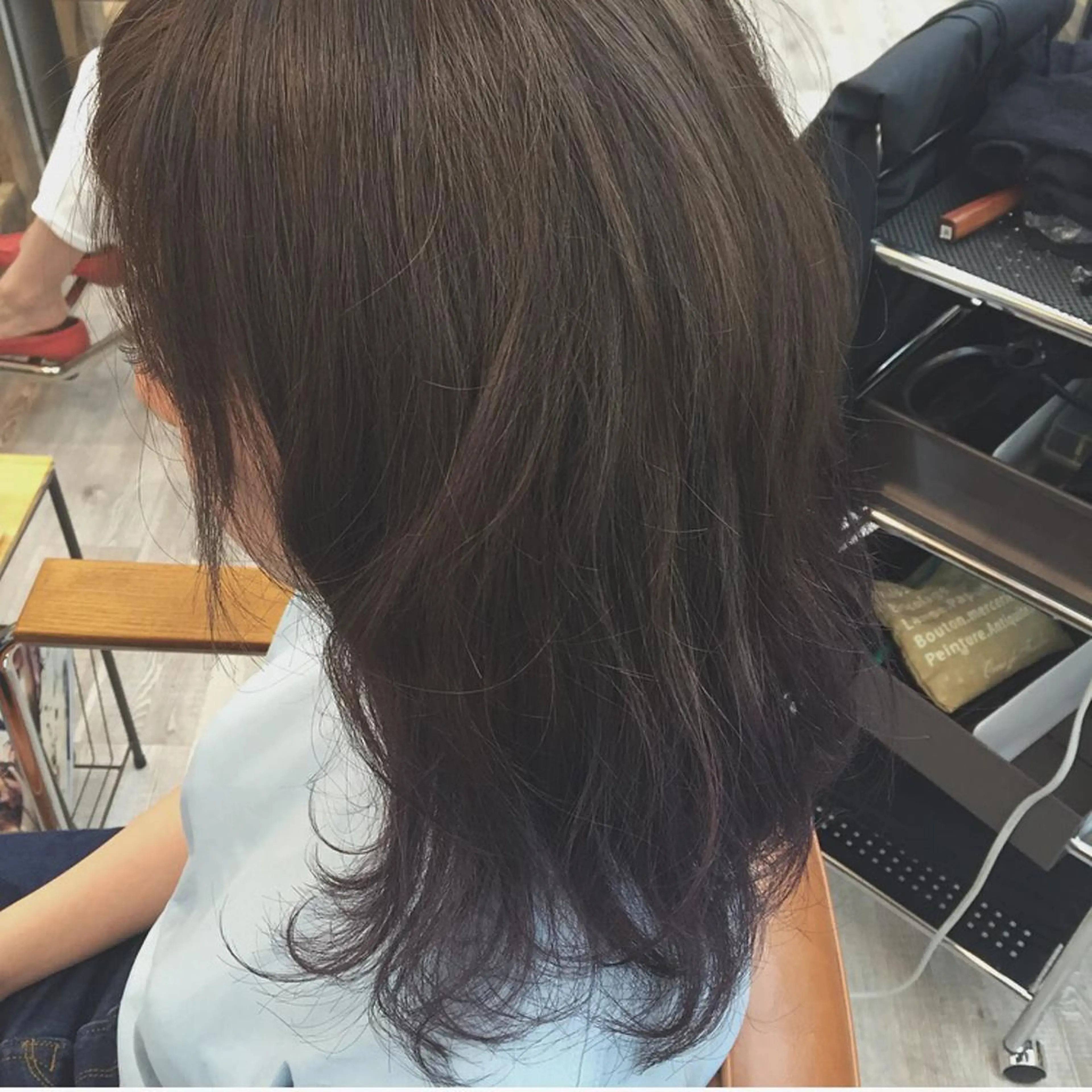 ミディアム カラー ブリーチ 前髪顔周り✂️店長 ❤️アマミヤ❤️のヘアスタイル