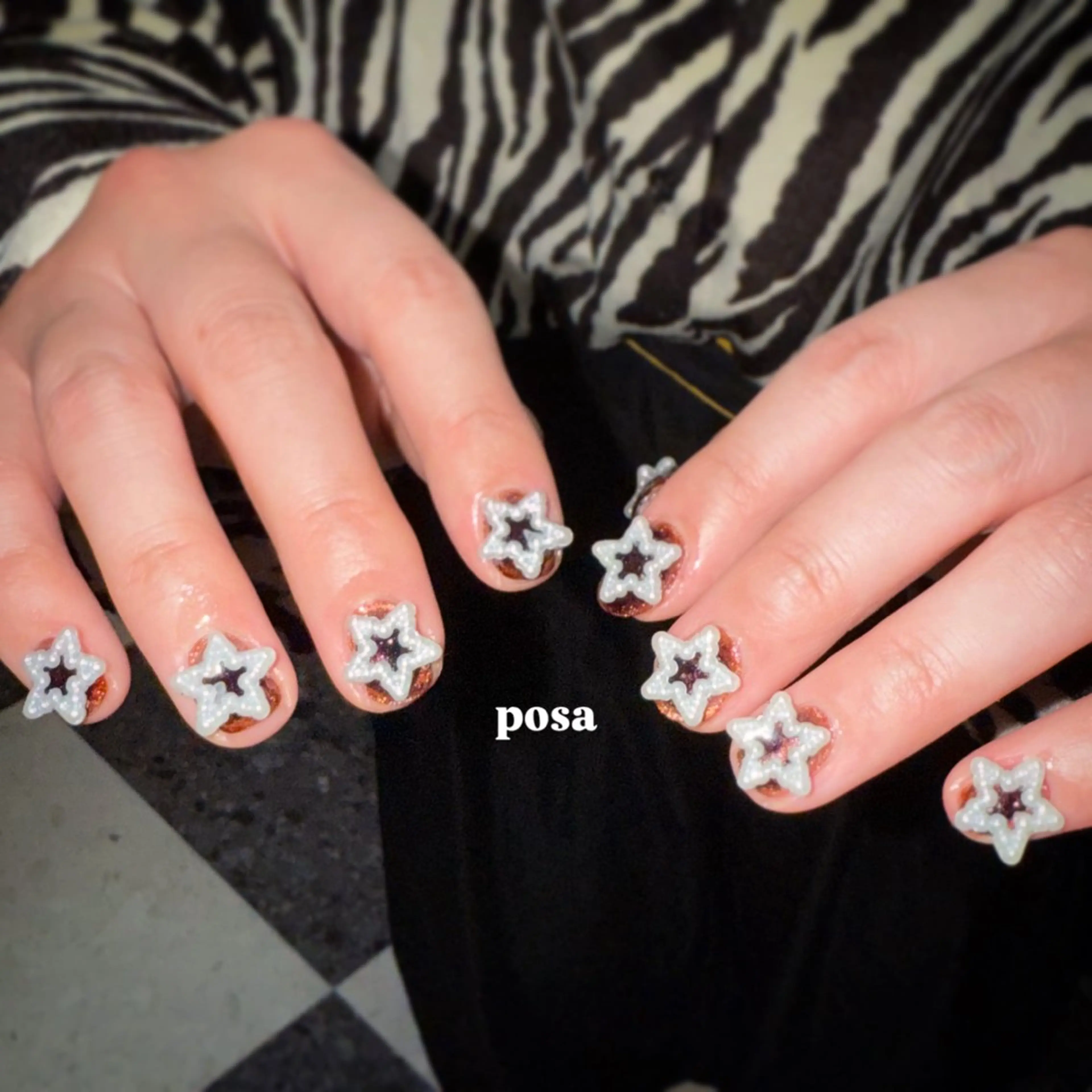 ネイル ショートネイル シンプルネイル ハンドネイル posa nail モエミのネイルデザイン