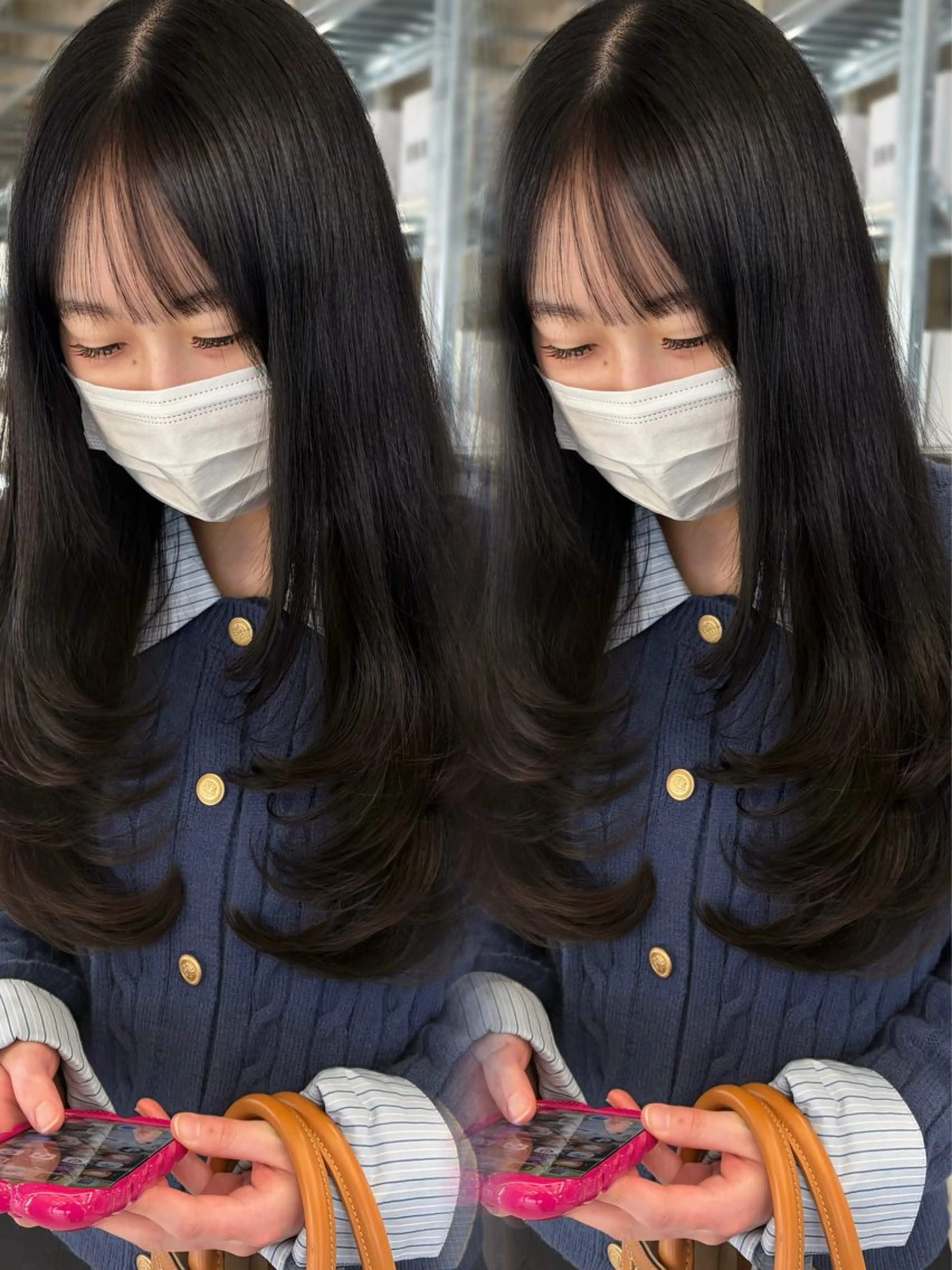 ロング カット トリートメント ダブルカラー/レイヤ ーカット 🤍ゆきなのヘアスタイル