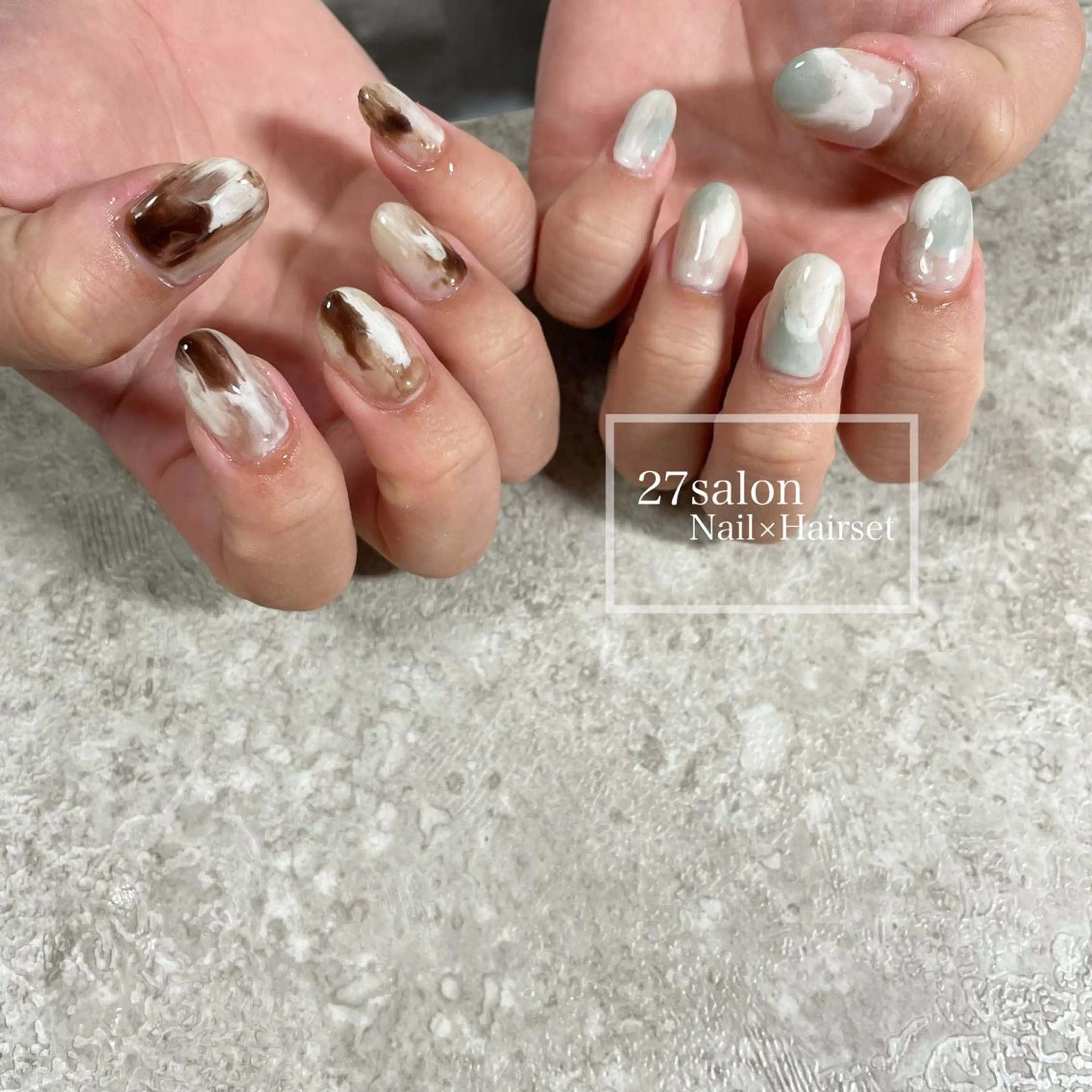 ネイル アートネイル ニュアンスネイル 27salon yuinaのネイルデザイン